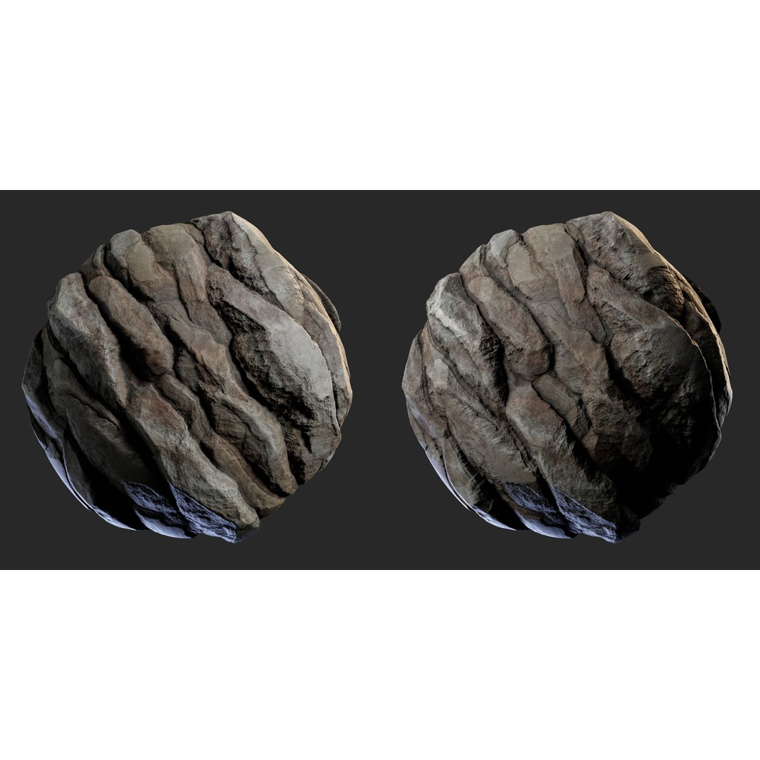 H126 Rock Cliff 3D Model – PBR Seamless Texture, 4K Resolution - View 14