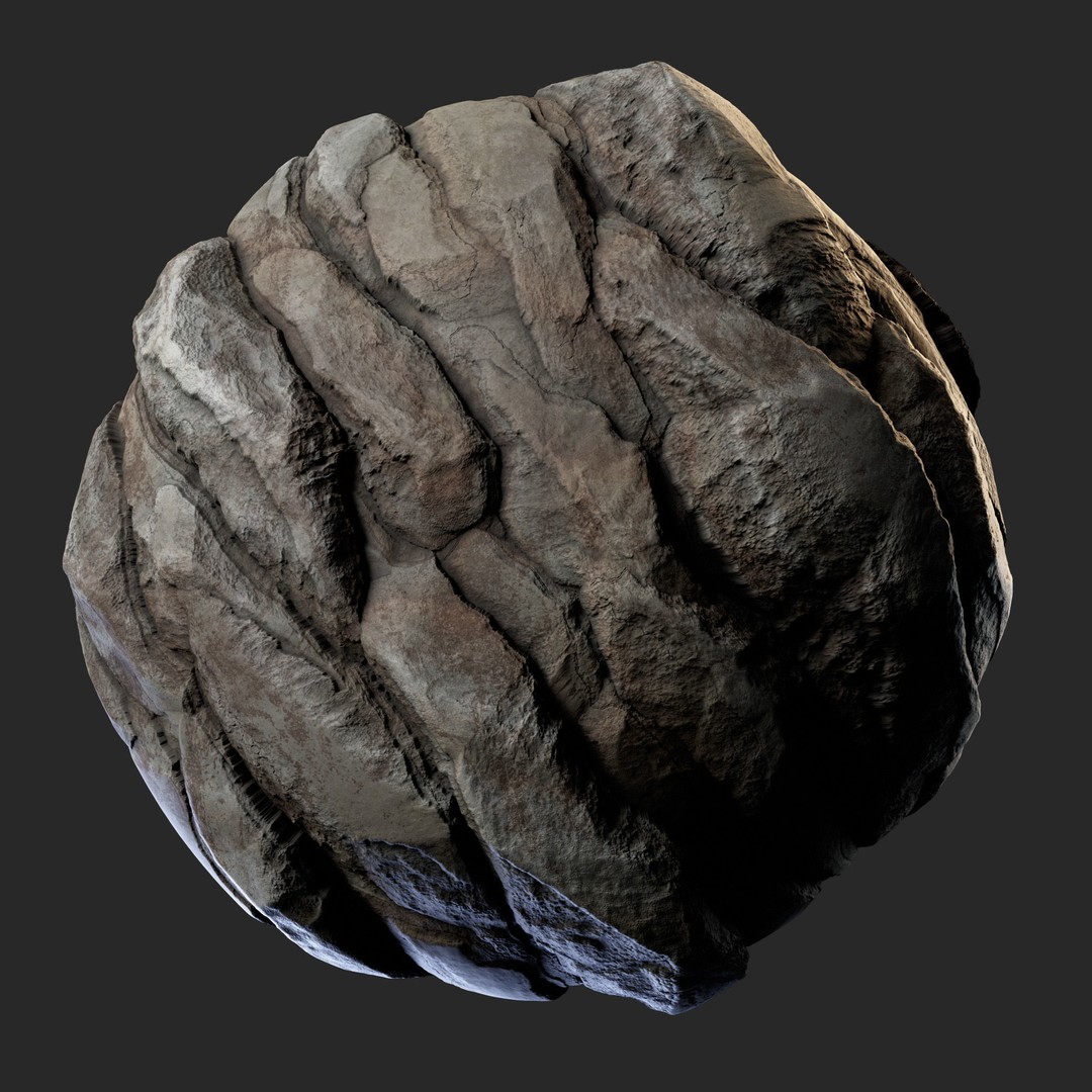 H126 Rock Cliff 3D Model – PBR Seamless Texture, 4K Resolution - View 8