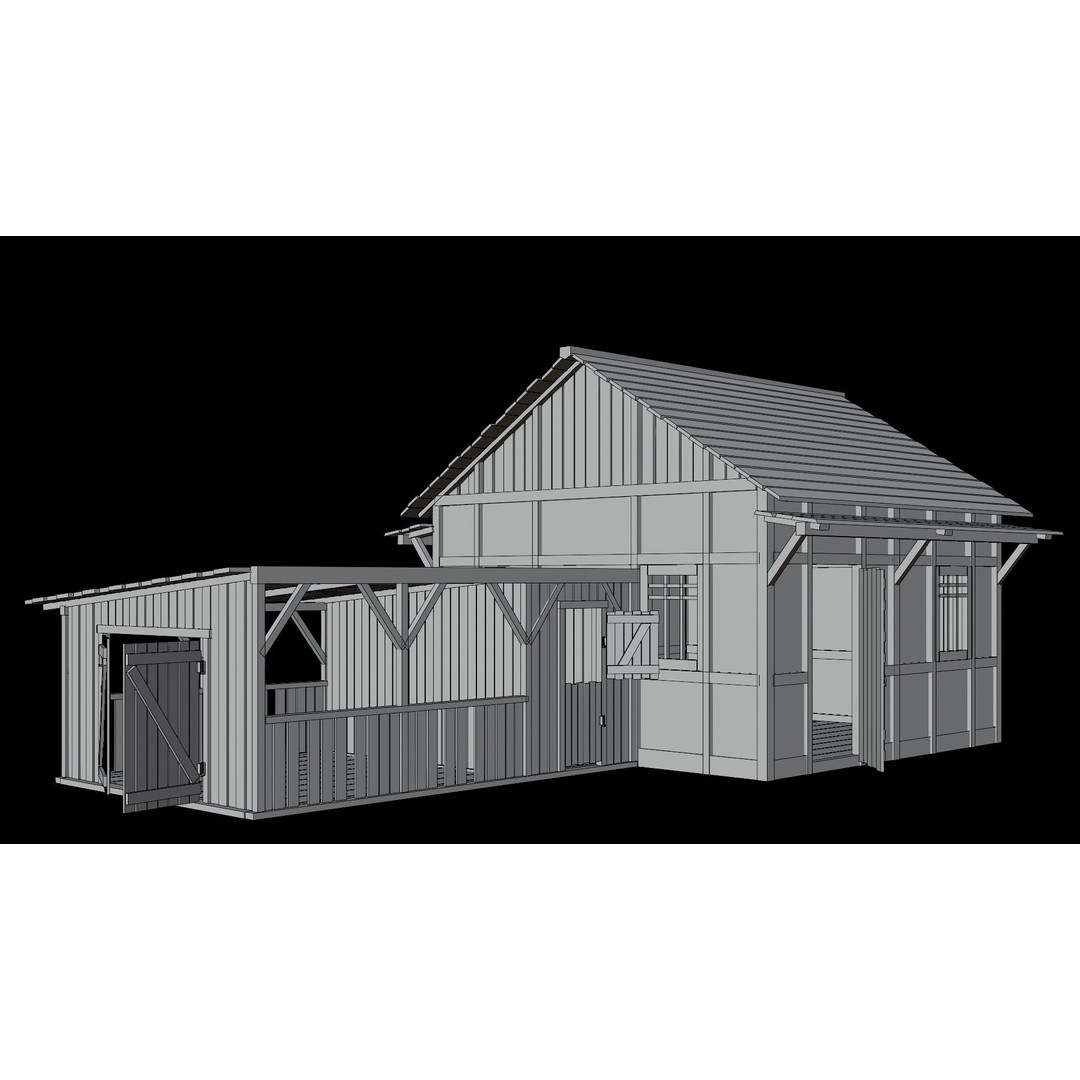 Medieval Village House 3D Model – Low Poly Game Ready, FBX, OBJ - View 15