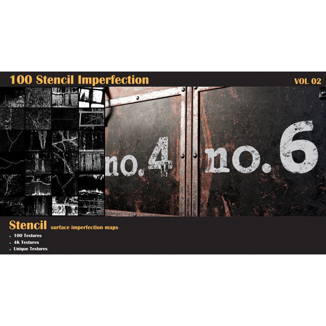 Ultimate 3D Texture Bundle – 640 Imperfection Textures, PBR, 4K PNGs - View 4