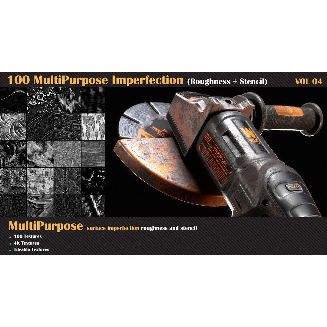 Ultimate 3D Texture Bundle – 640 Imperfection Textures, PBR, 4K PNGs - View 6