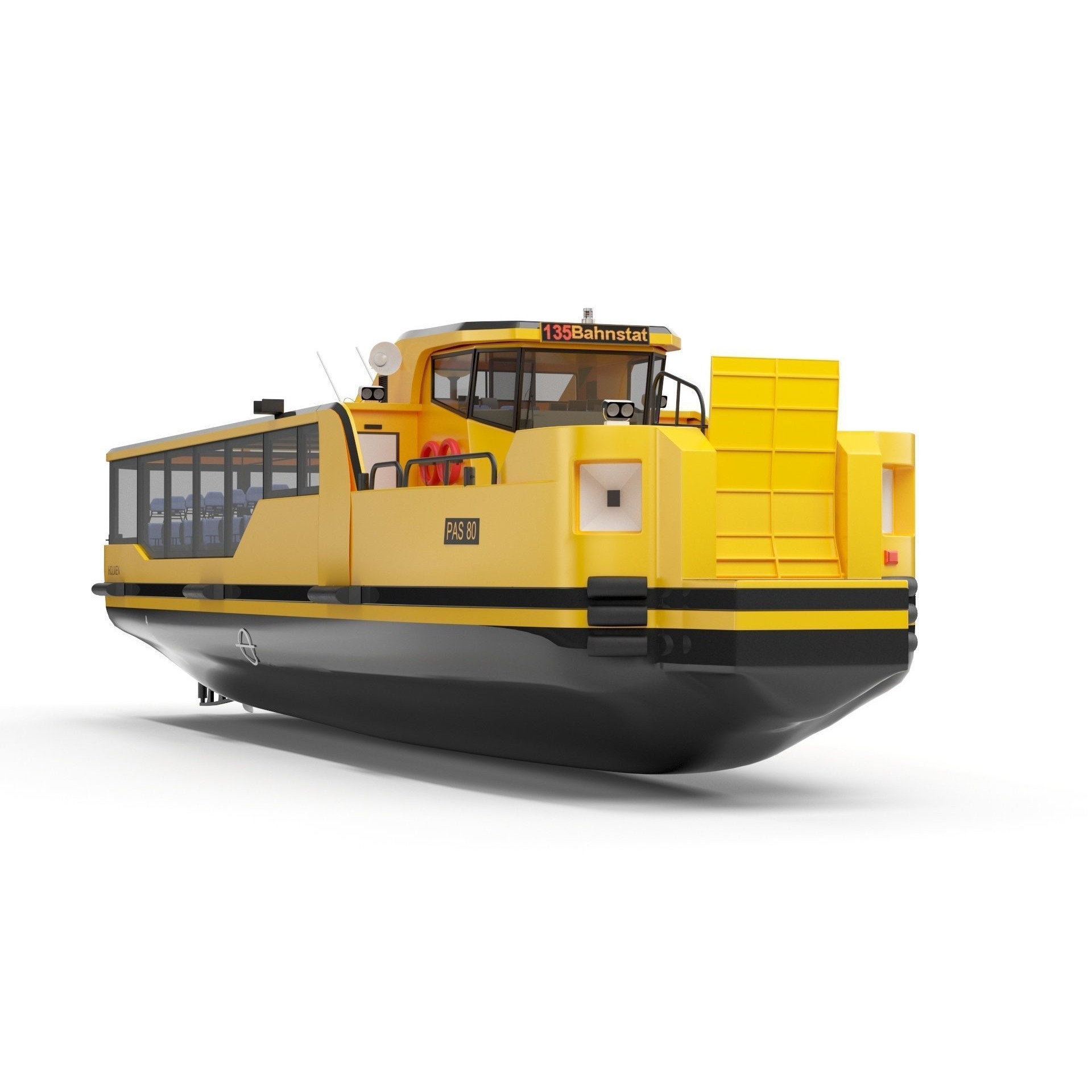 Copenhagen Waterbus - Game-Ready 3D Model - View 25