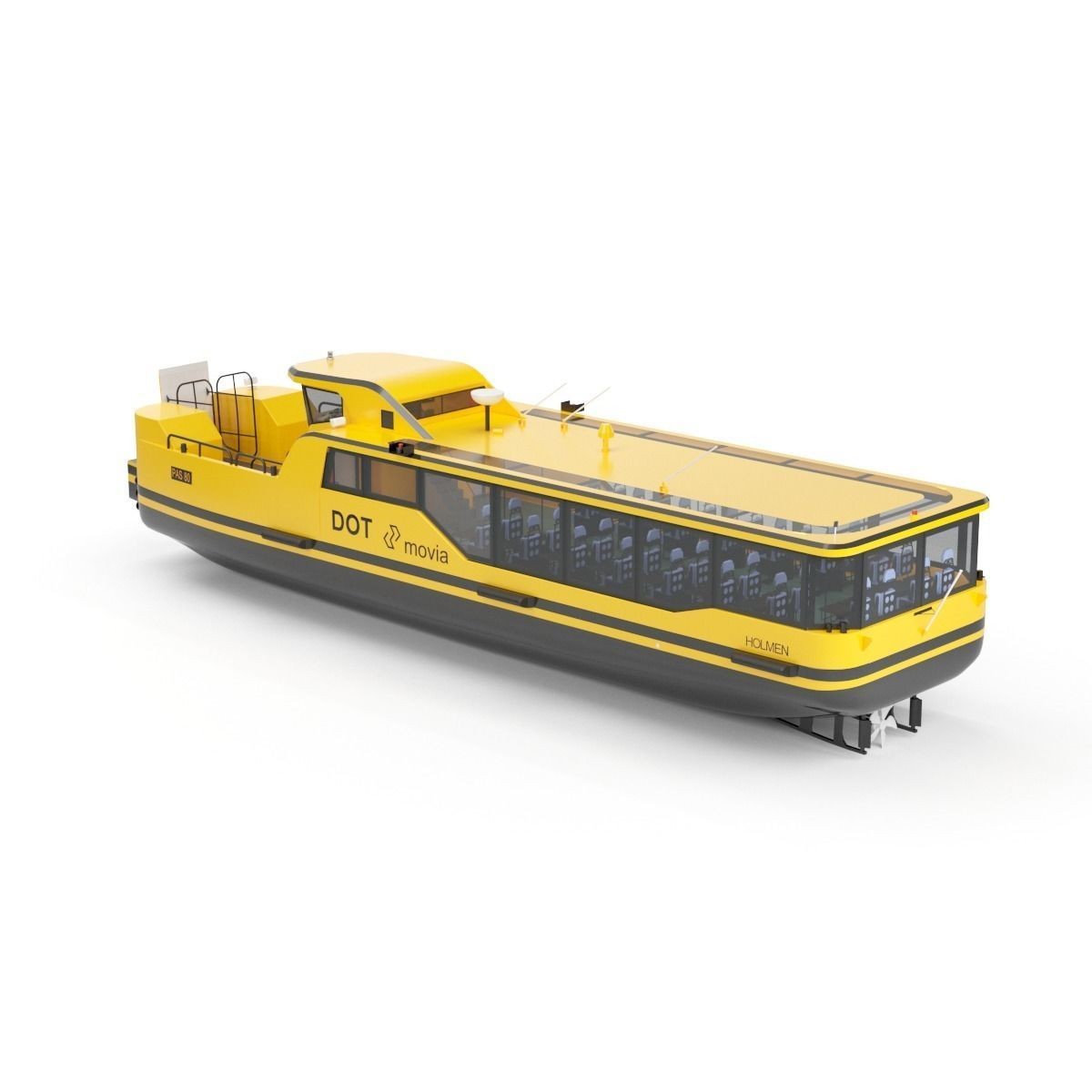 Copenhagen Waterbus - Game-Ready 3D Model - View 28