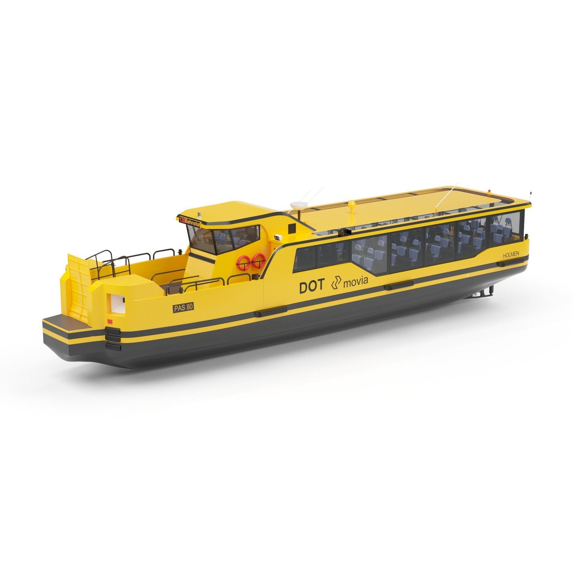 Copenhagen Waterbus - Game-Ready 3D Model - View 3