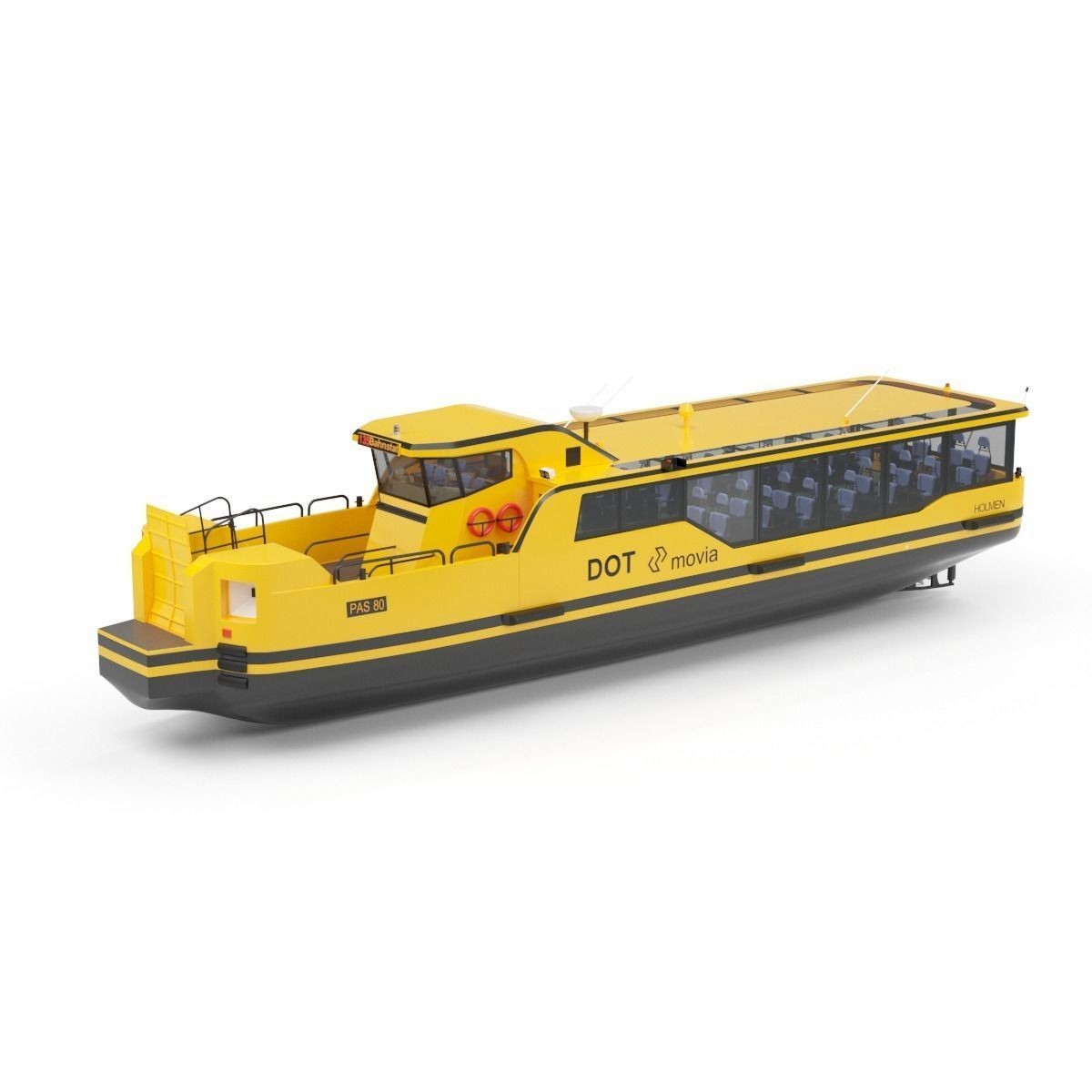 Copenhagen Waterbus - Game-Ready 3D Model - View 30