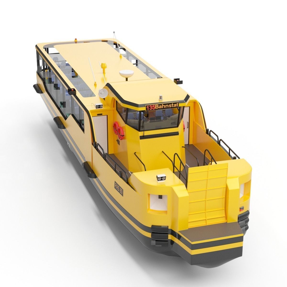 Copenhagen Waterbus - Game-Ready 3D Model - View 32