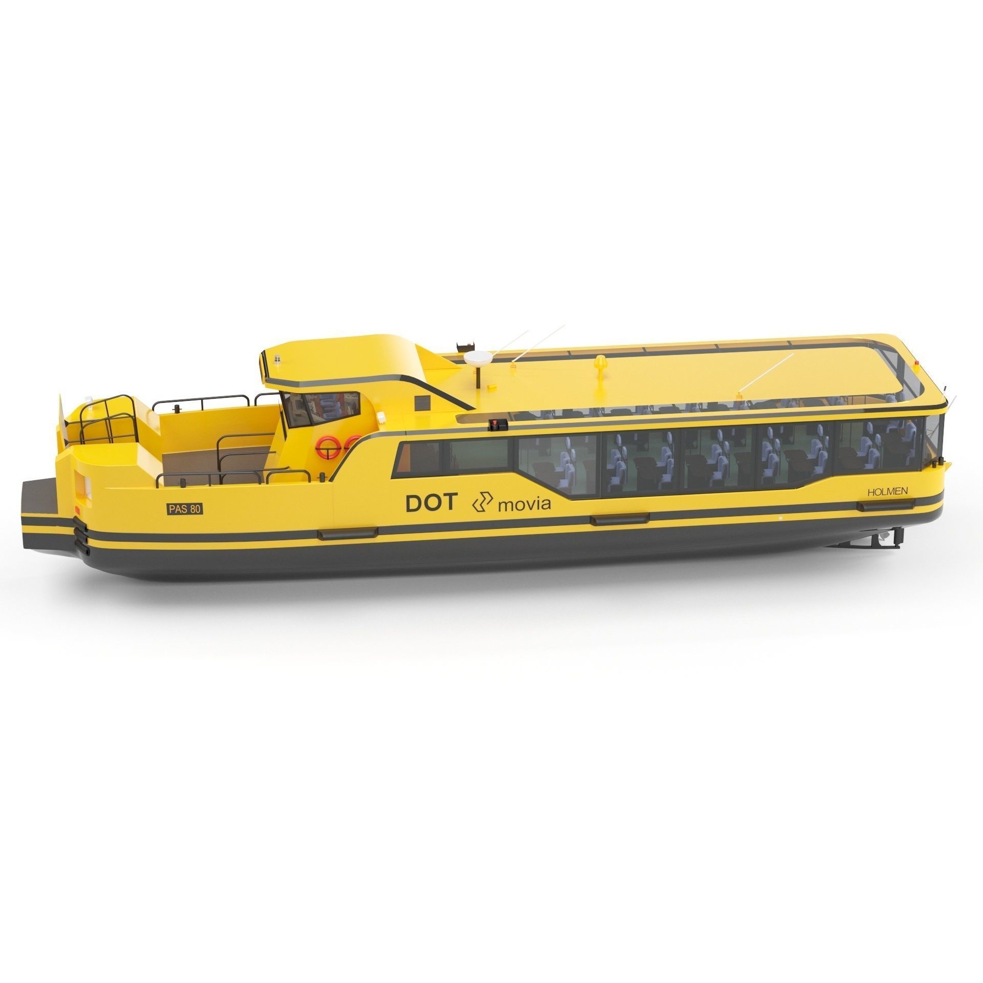 Copenhagen Waterbus - Game-Ready 3D Model - View 35