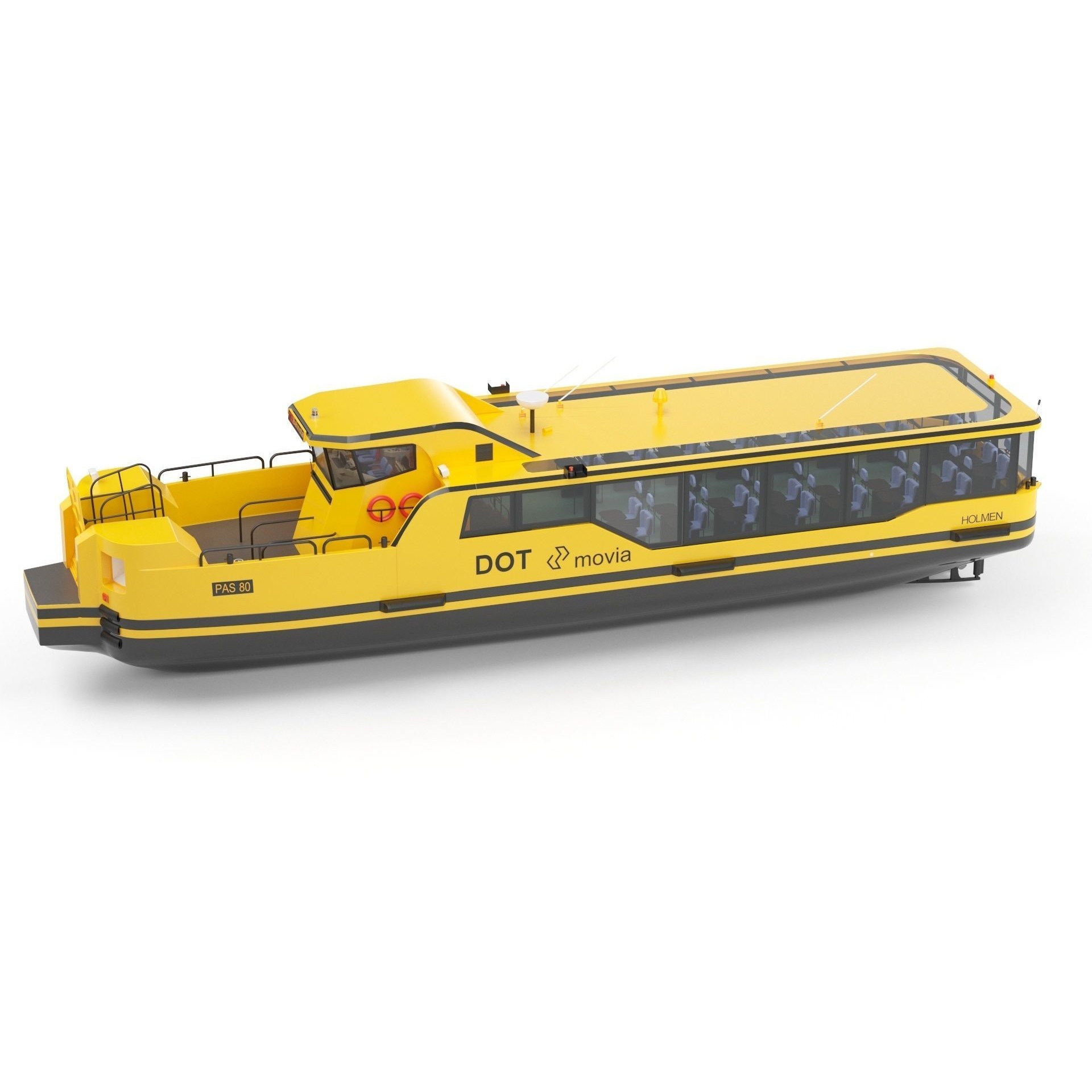 Copenhagen Waterbus - Game-Ready 3D Model - View 36