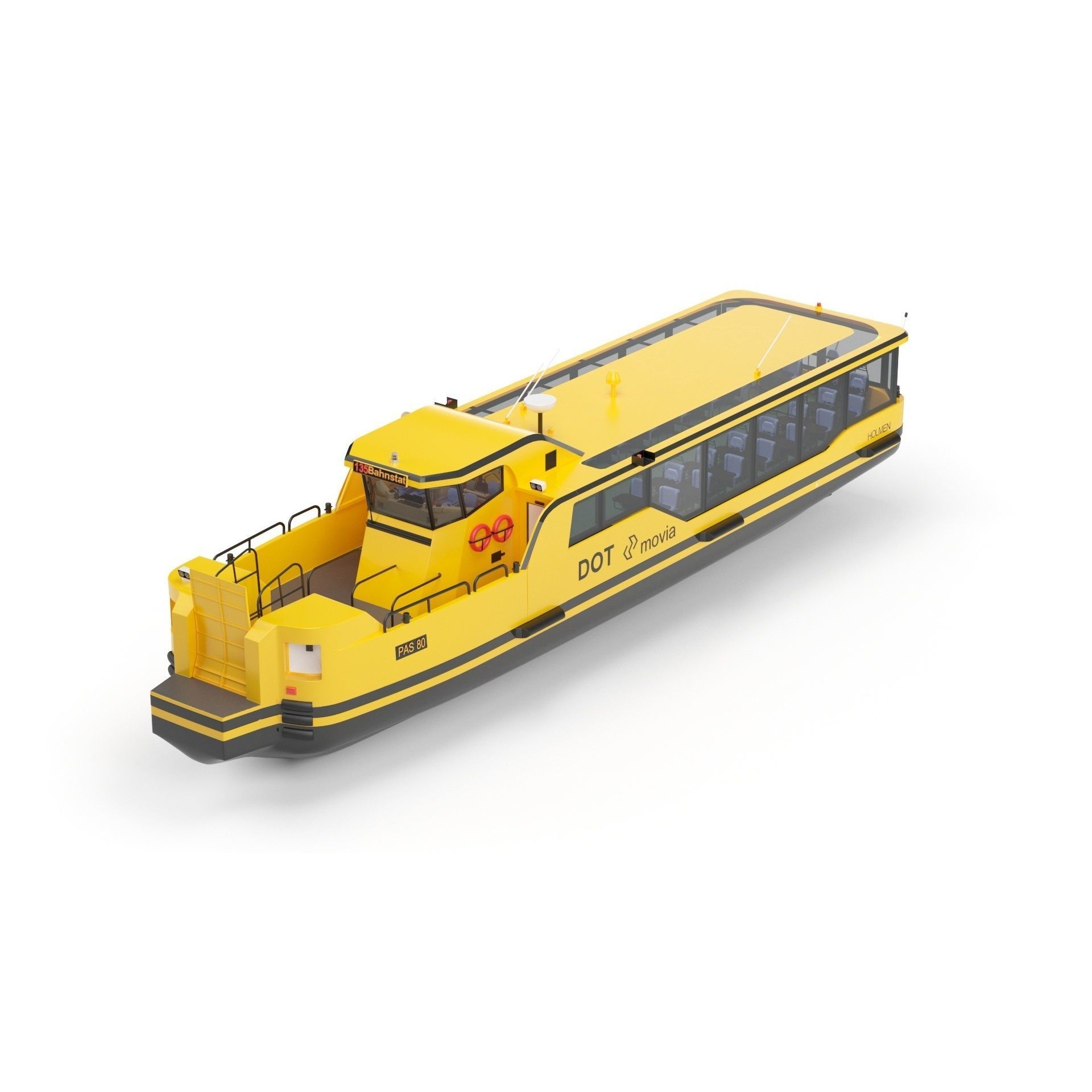 Copenhagen Waterbus - Game-Ready 3D Model - View 38
