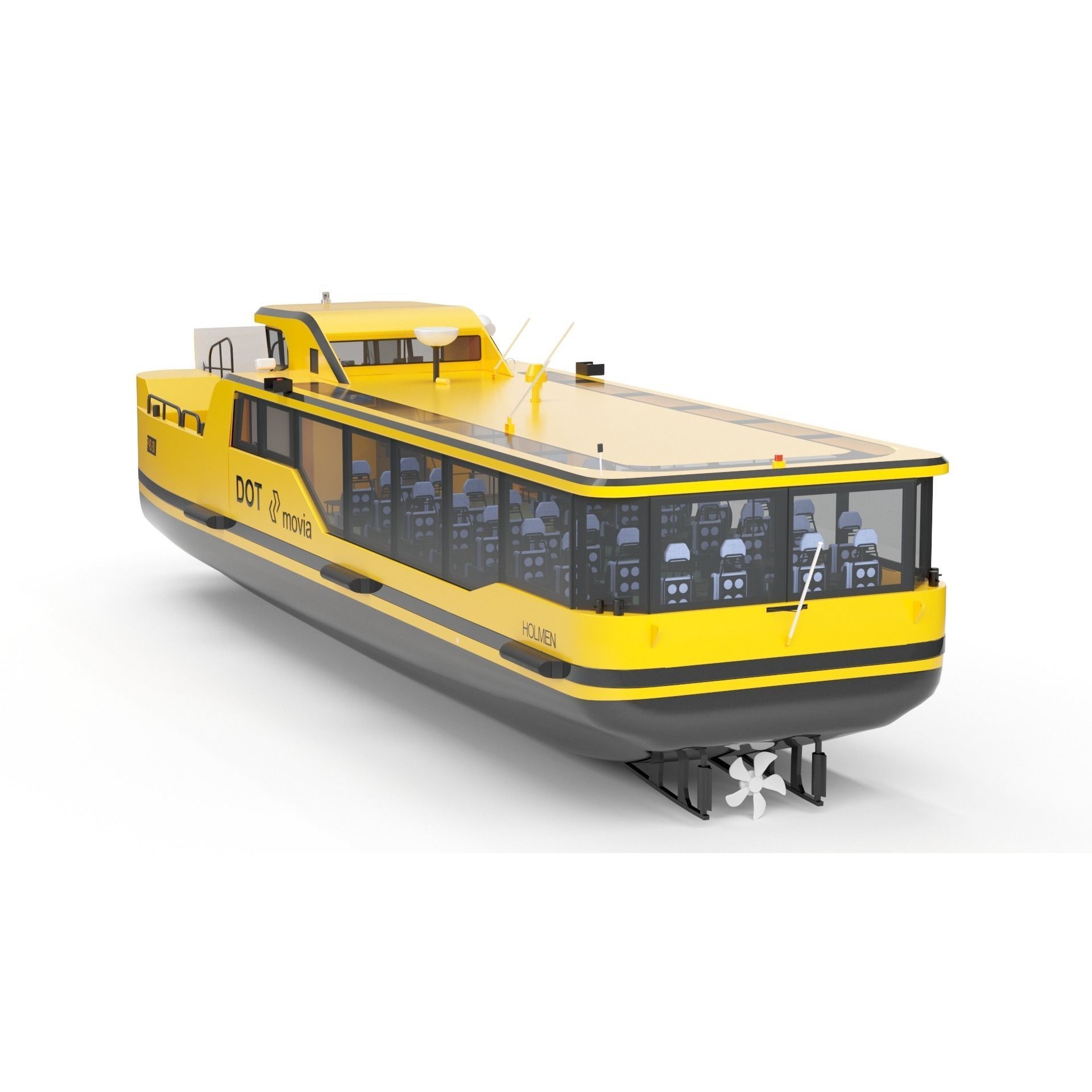 Copenhagen Waterbus - Game-Ready 3D Model - View 4