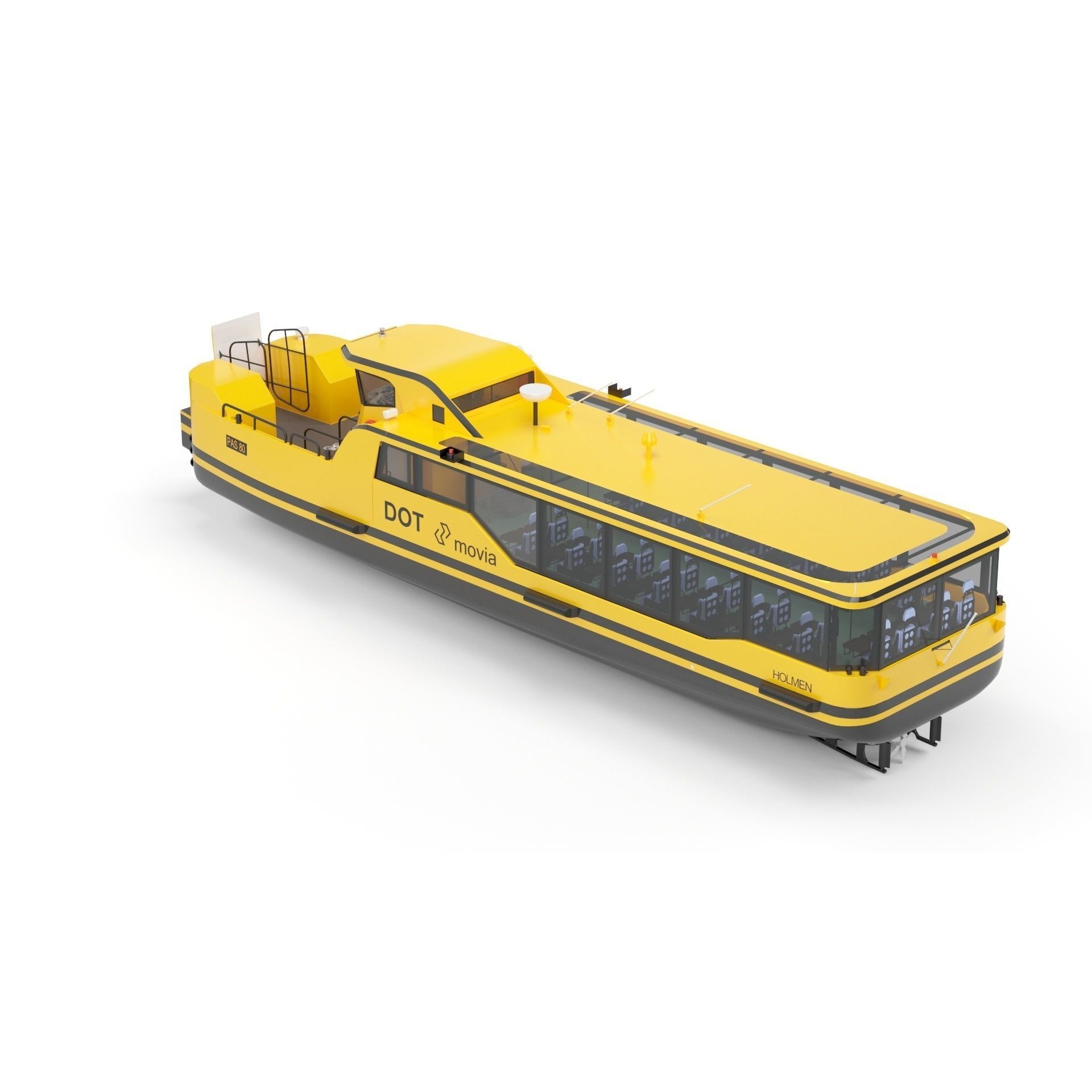 Copenhagen Waterbus - Game-Ready 3D Model - View 48