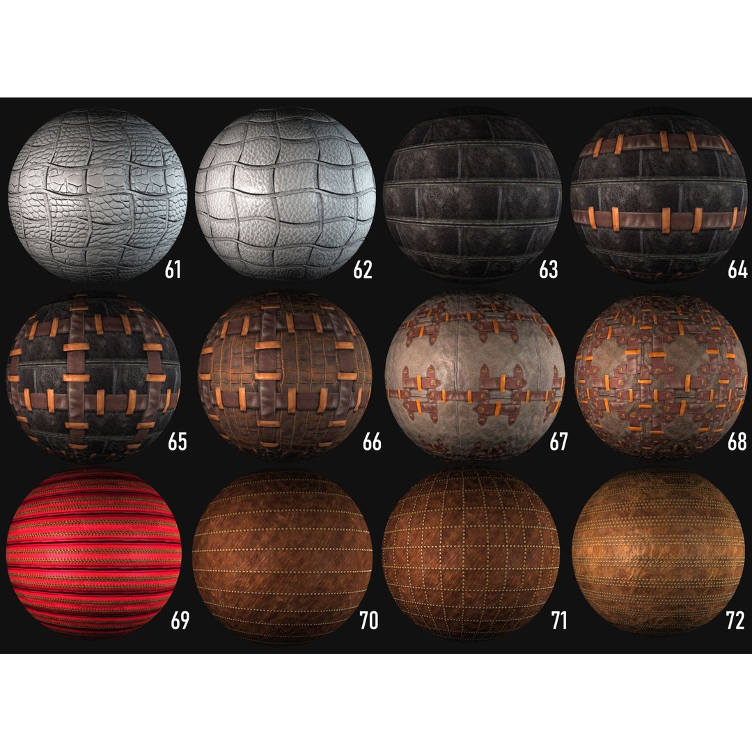 Leather Belt Armor Surface 3D Model – PBR Textures, 4K JPG - View 8