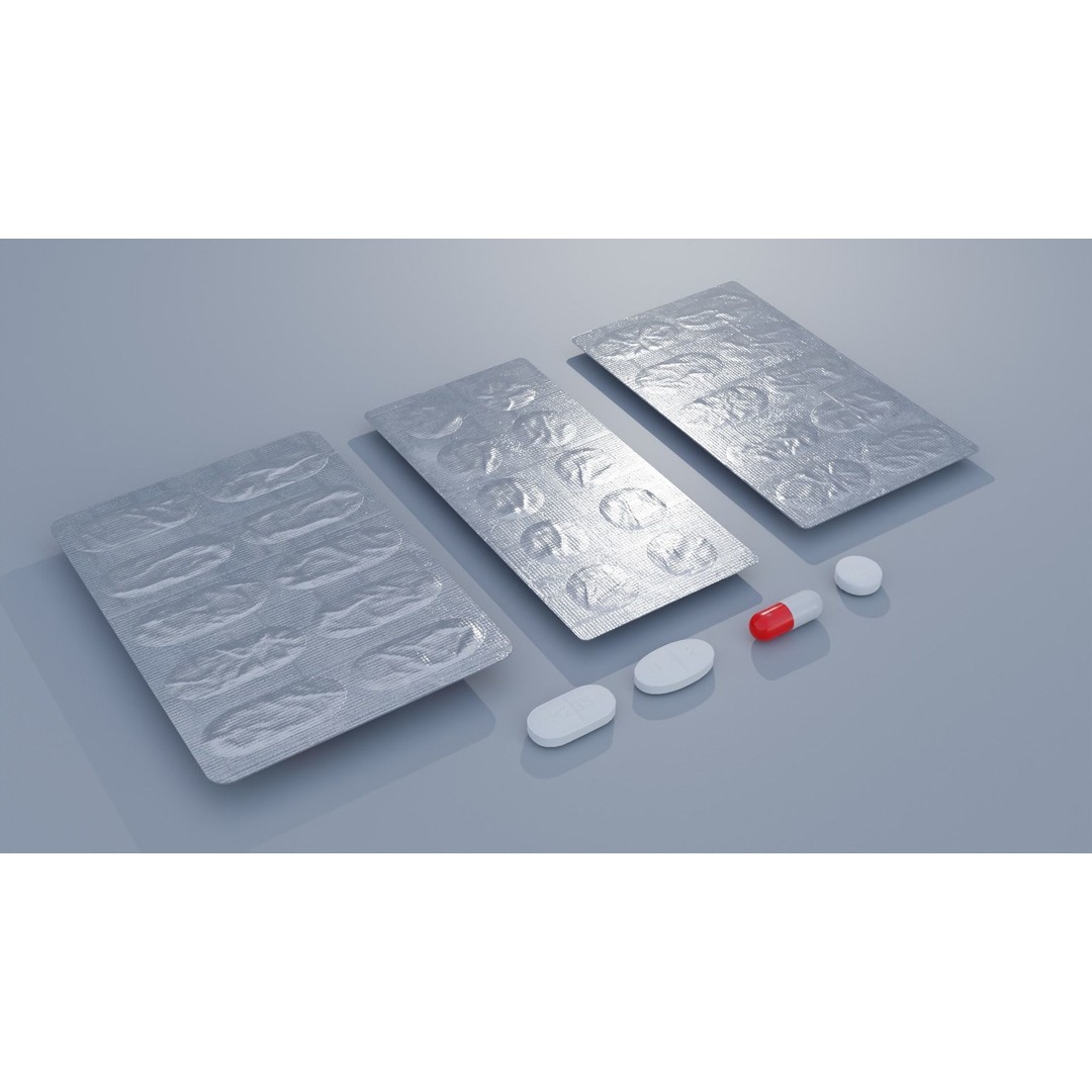 Pills and Blisters 3D Model – PBR Textures, UV Unwrapped, FBX - View 5