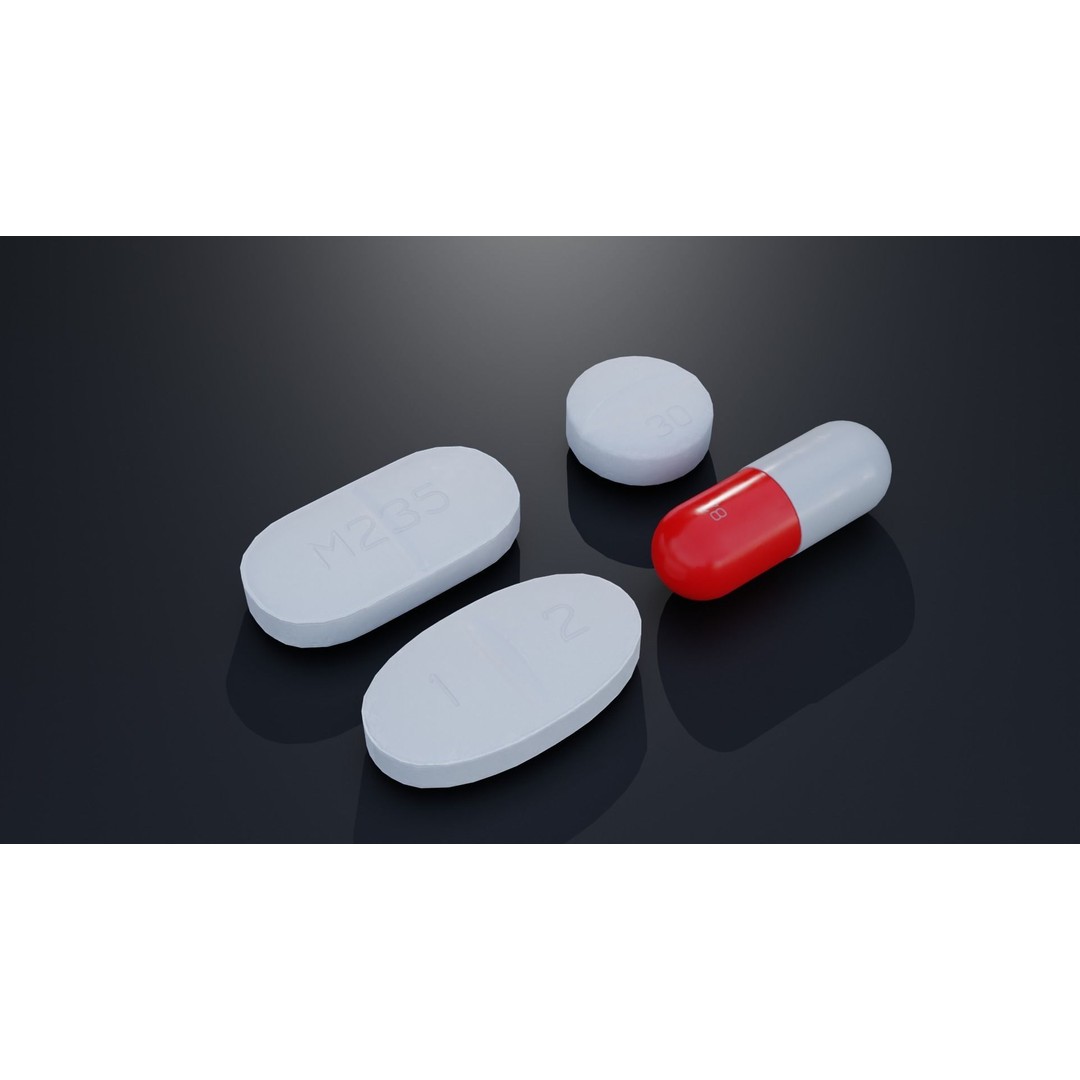 Pills and Blisters 3D Model – PBR Textures, UV Unwrapped, FBX - View 8