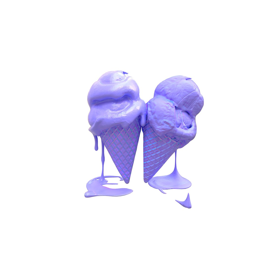 Realistic Ice Cream 3D Model – Low Poly Game Asset, FBX, PBR Textures - View 10