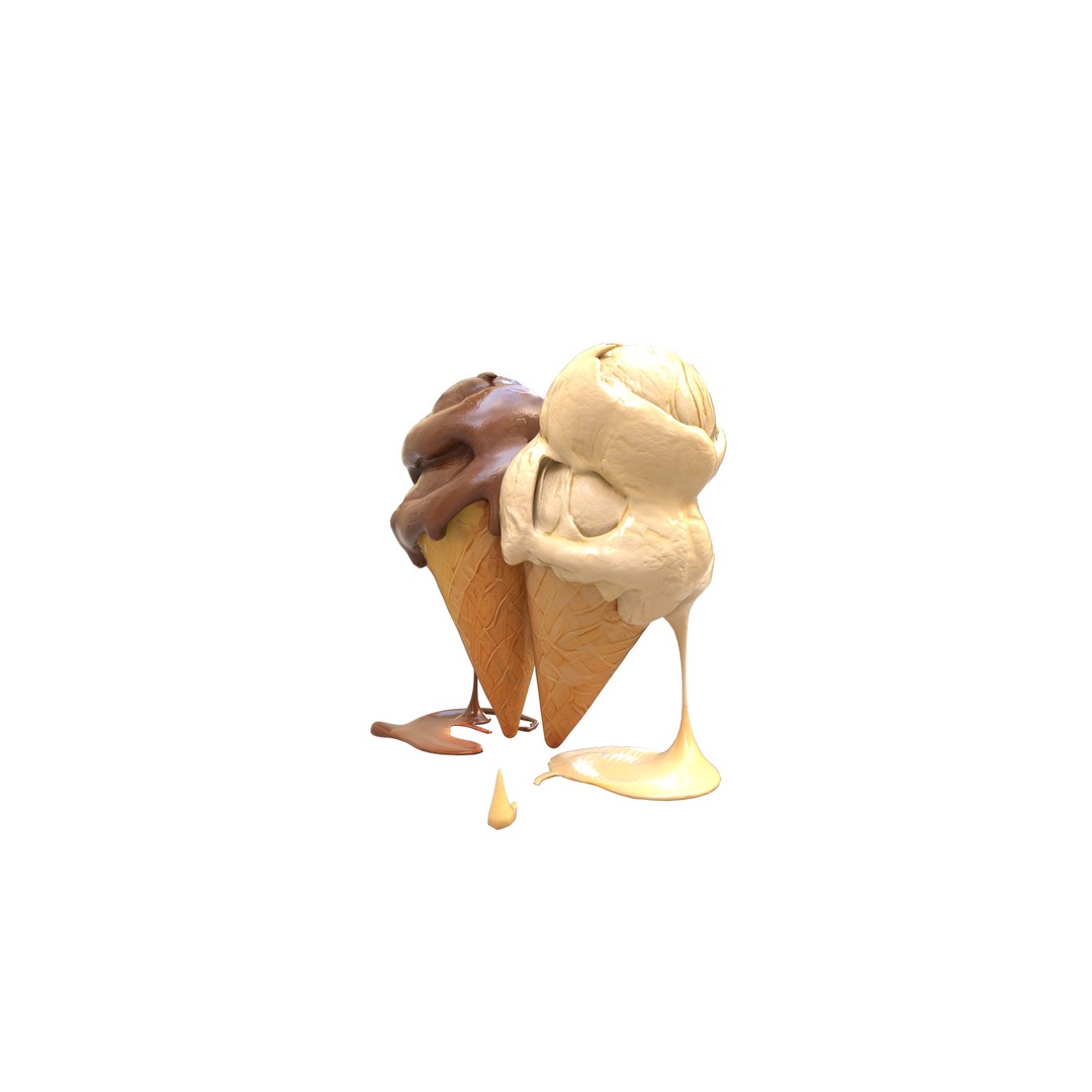 Realistic Ice Cream 3D Model – Low Poly Game Asset, FBX, PBR Textures - View 5