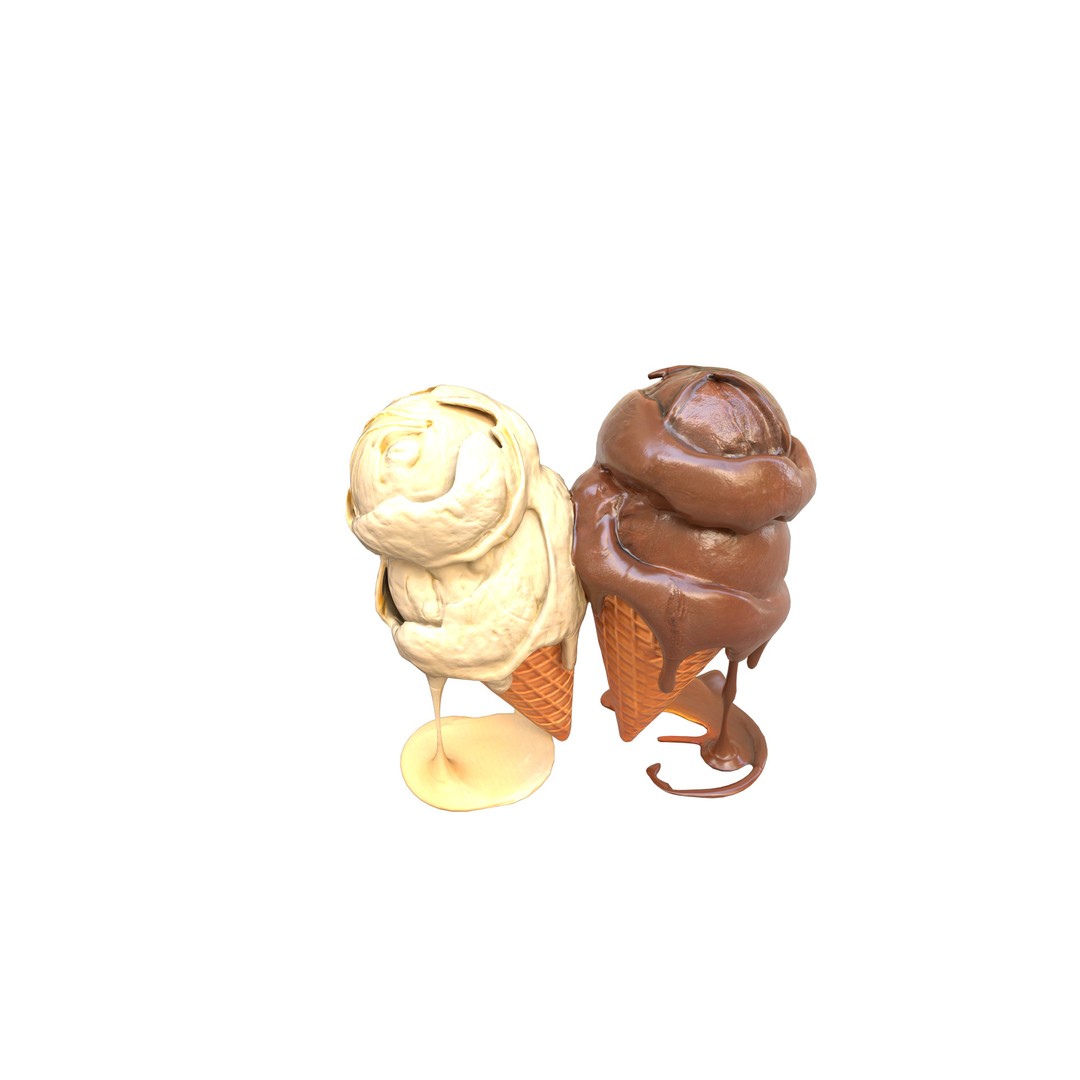Realistic Ice Cream 3D Model – Low Poly Game Asset, FBX, PBR Textures - View 8