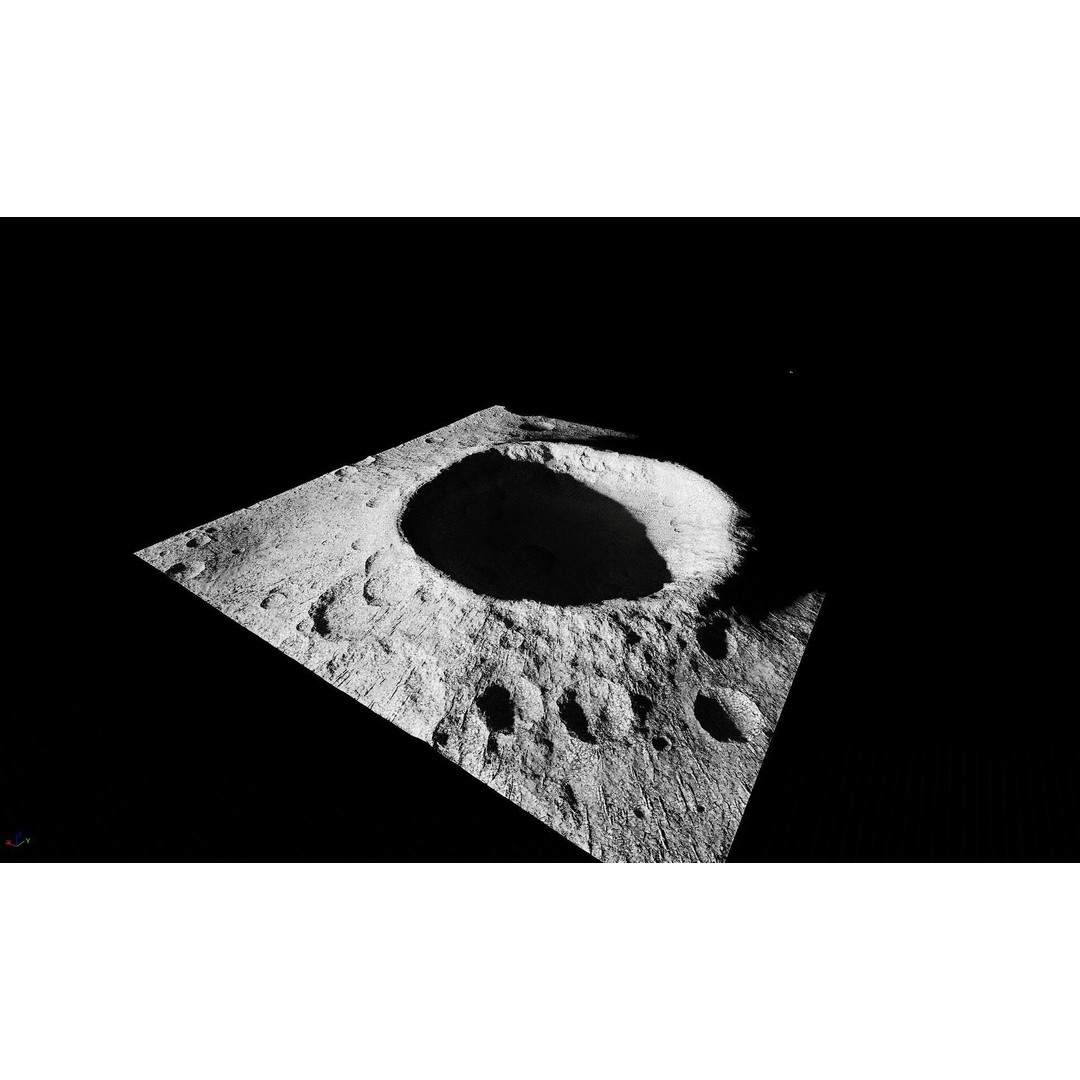 Moon Crater 2 3D Model – High Poly Terrain with 8K Textures