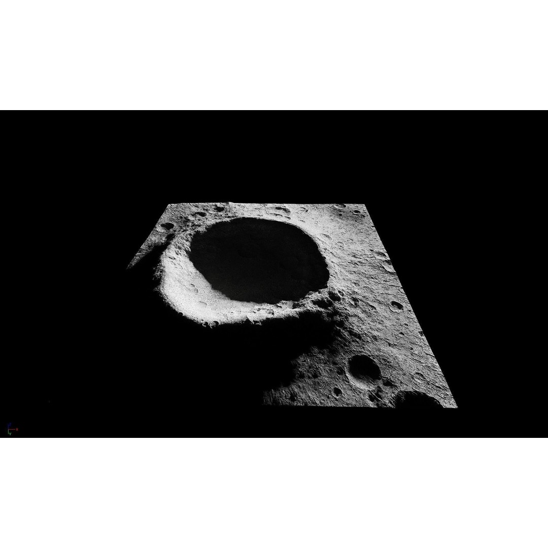 Moon Crater 2 3D Model – High Poly Terrain with 8K Textures - View 15