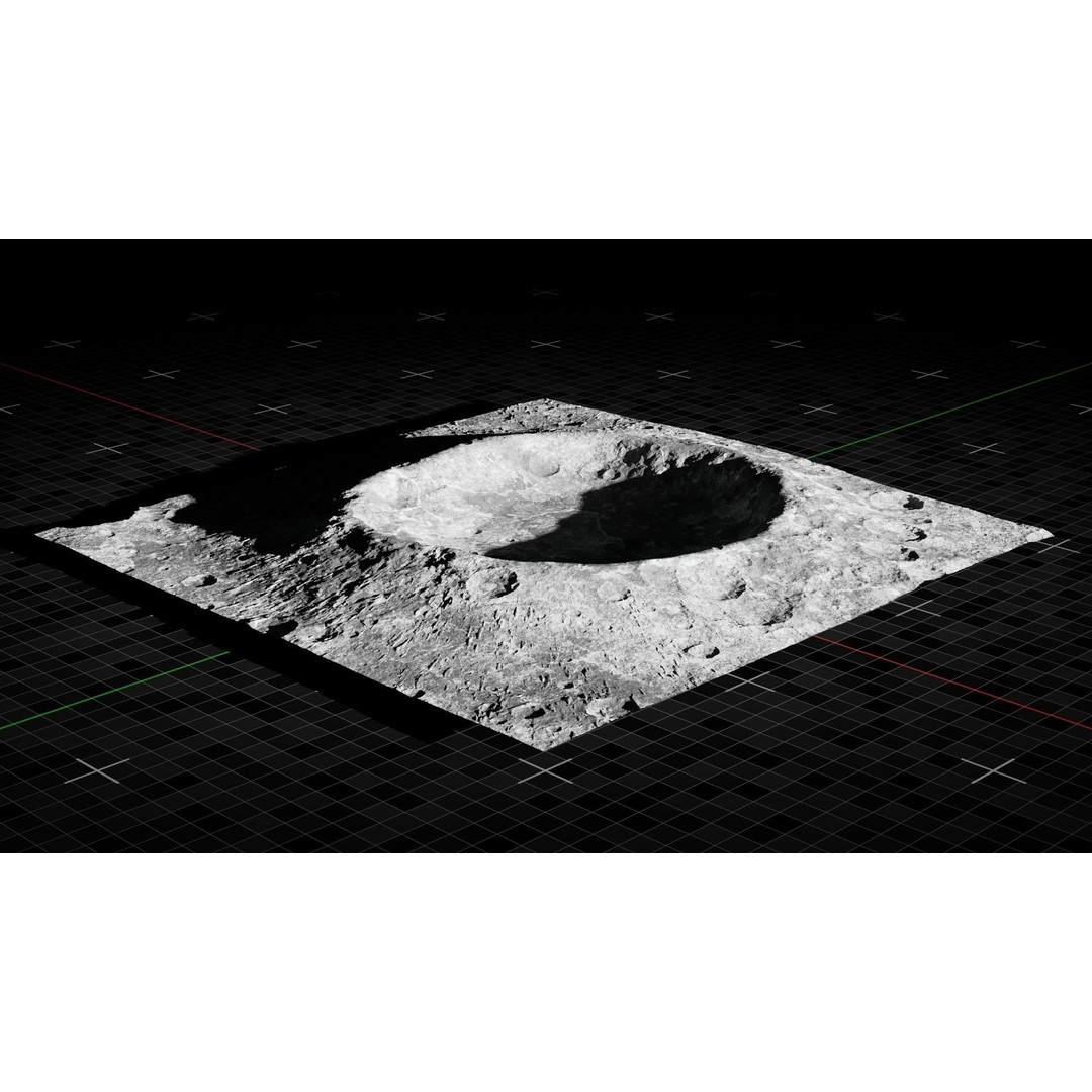 Moon Crater 2 3D Model – High Poly Terrain with 8K Textures - View 8