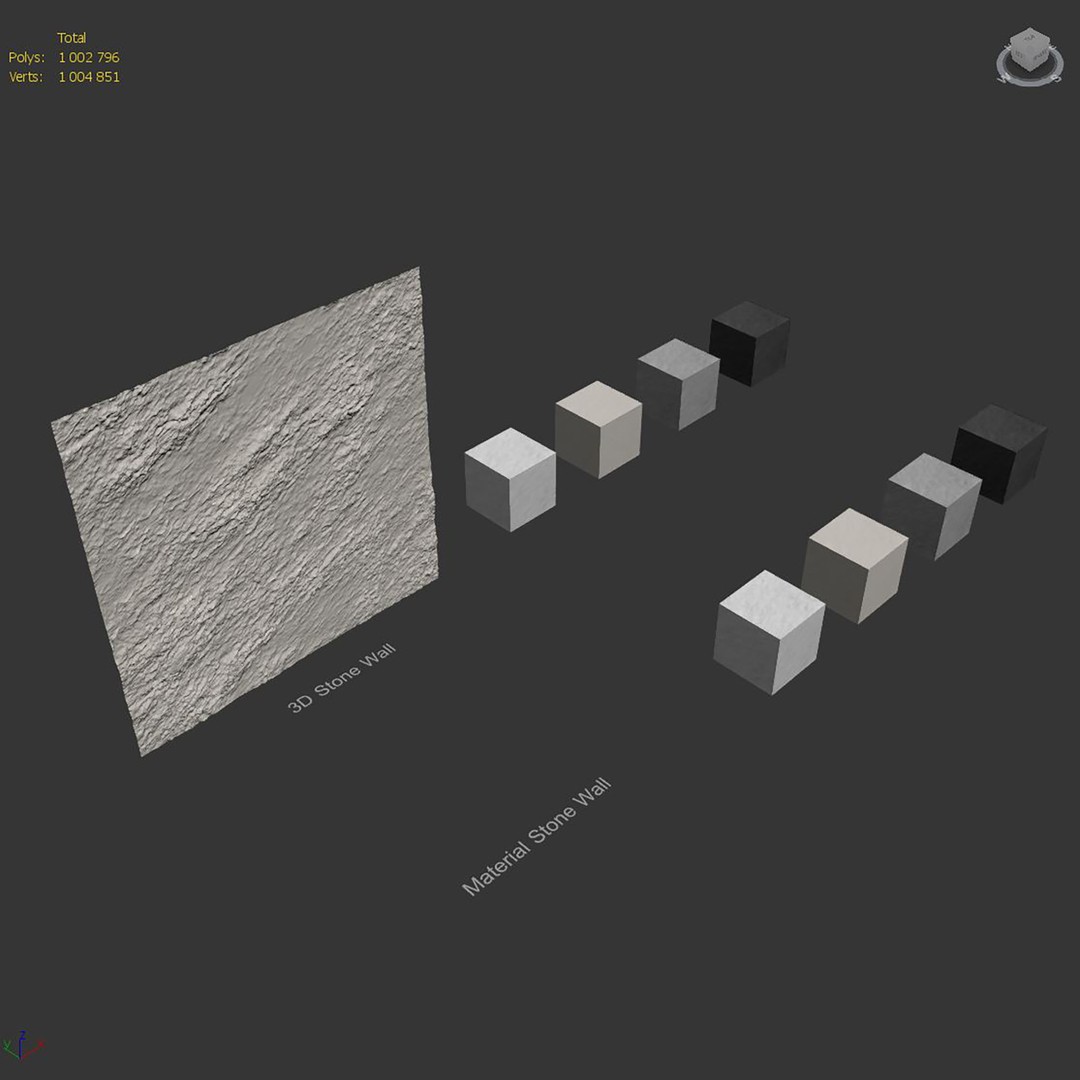 Stone Wall 3D Model – High Quality Natural Texture, FBX, OBJ - View 9