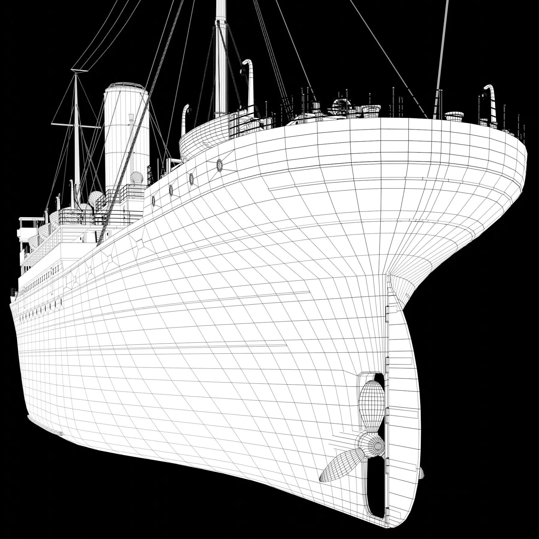 Steam Ship - Low-Poly Game-Ready 3D Model