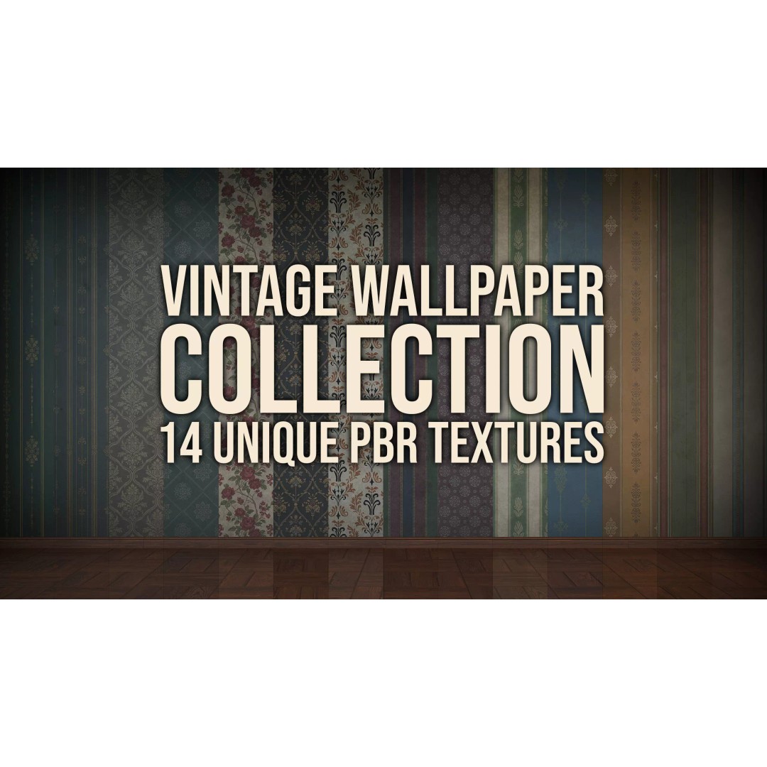 Vintage Wallpaper 3D Model – Antique PBR Textures for Unity & Unreal - View 2
