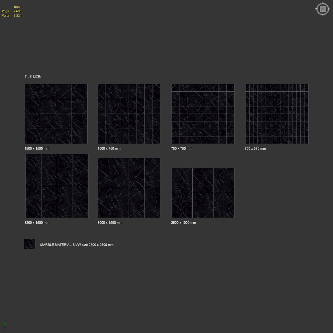 Marble 3D Model – PBR Textured Architectural Material, FBX, OBJ - View 7