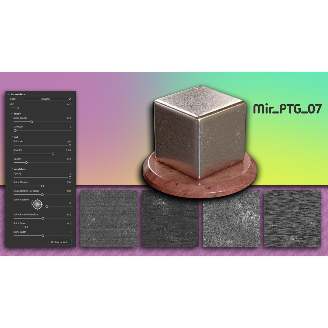 15 Procedural Texture Generators 3D Model – 60 Textures, SBSAR & JPEG - View 10