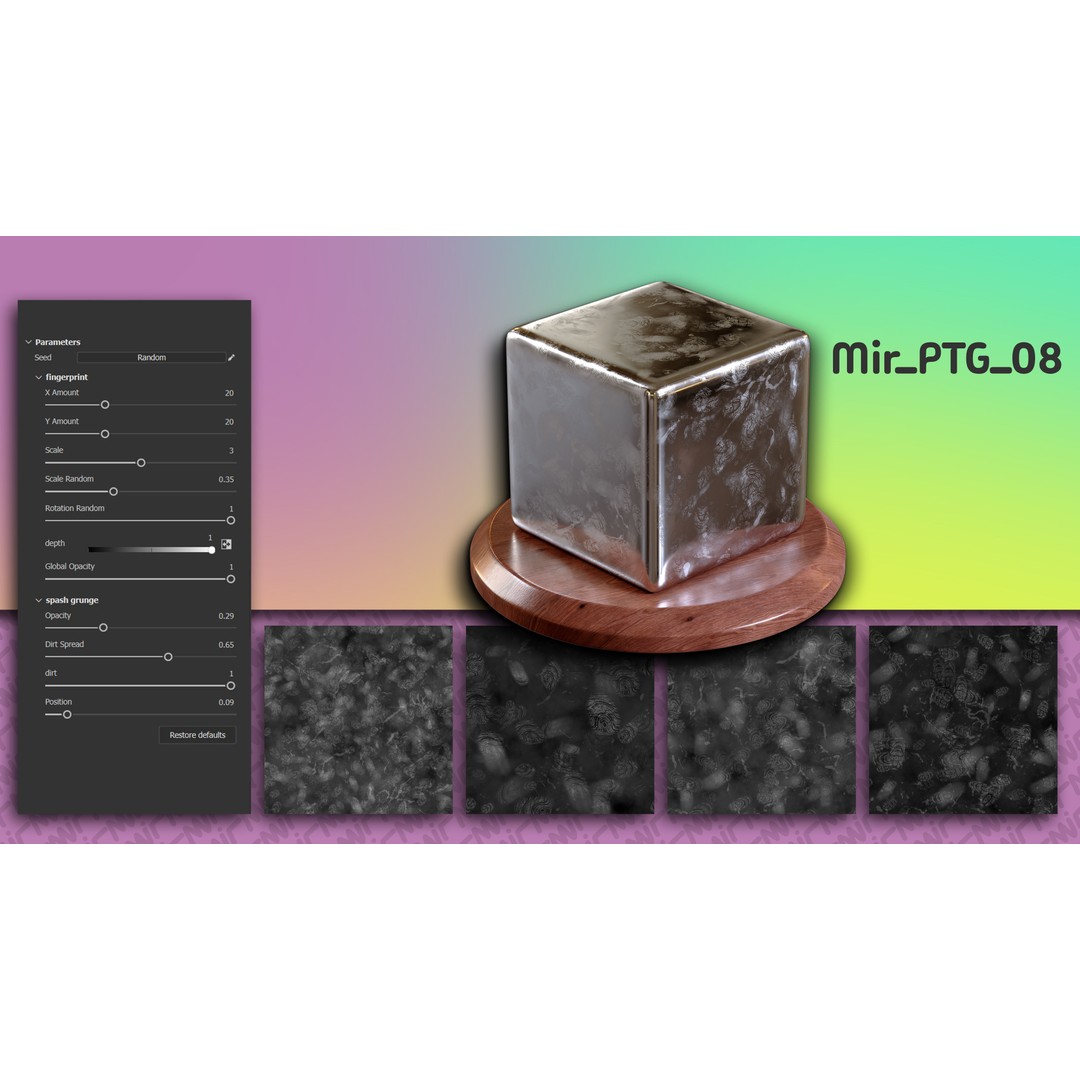 15 Procedural Texture Generators 3D Model – 60 Textures, SBSAR & JPEG - View 11