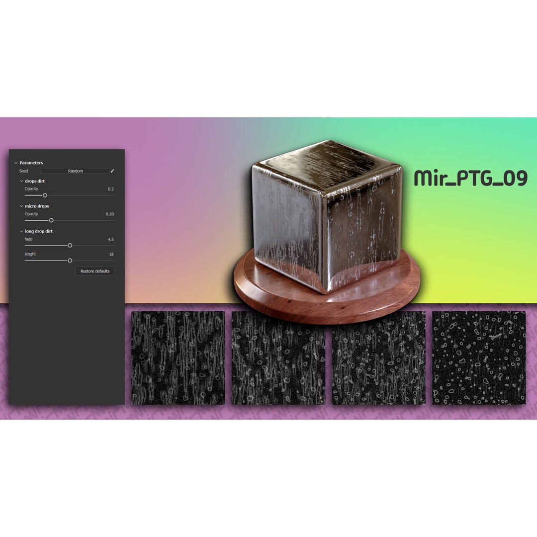 15 Procedural Texture Generators 3D Model – 60 Textures, SBSAR & JPEG - View 12