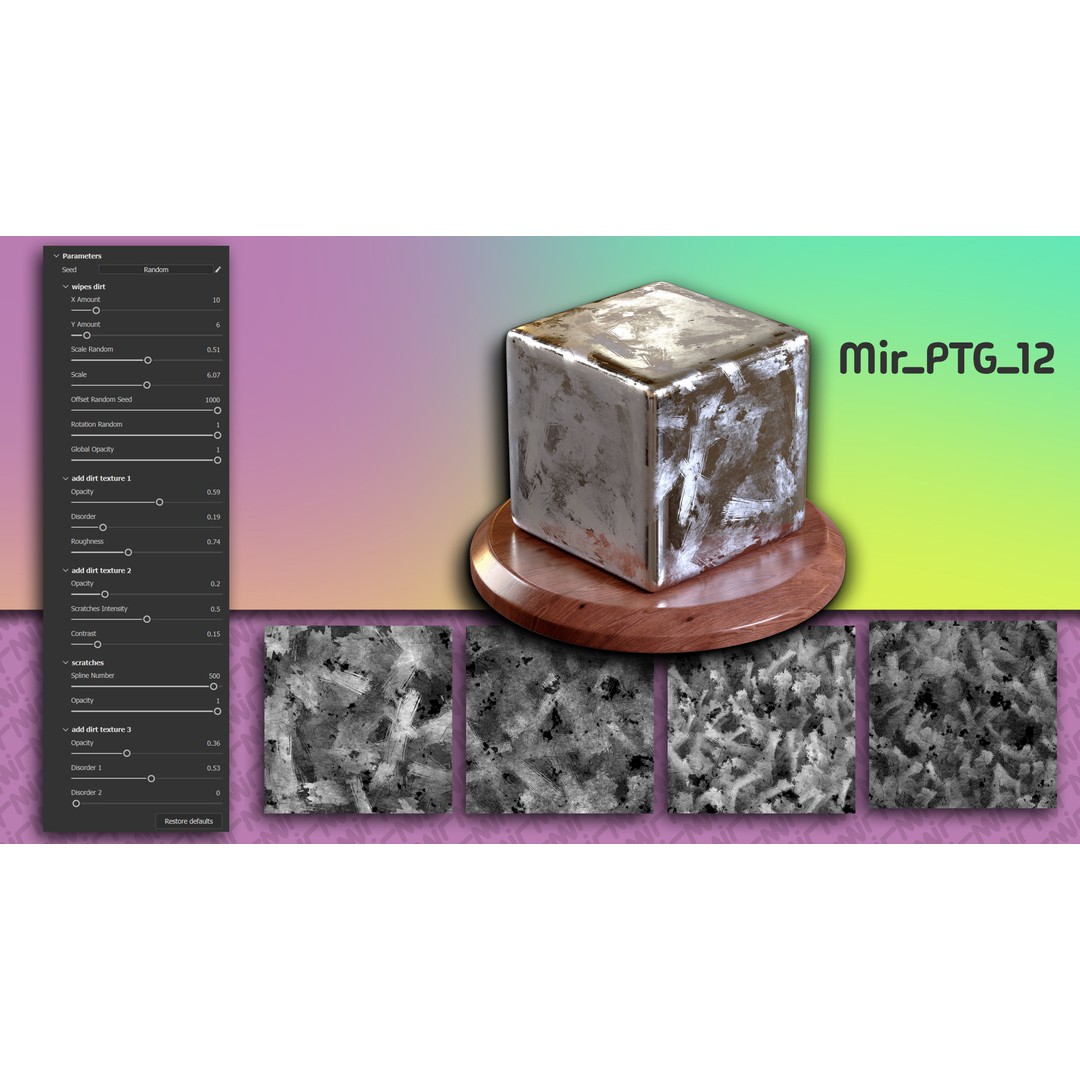 15 Procedural Texture Generators 3D Model – 60 Textures, SBSAR & JPEG - View 15