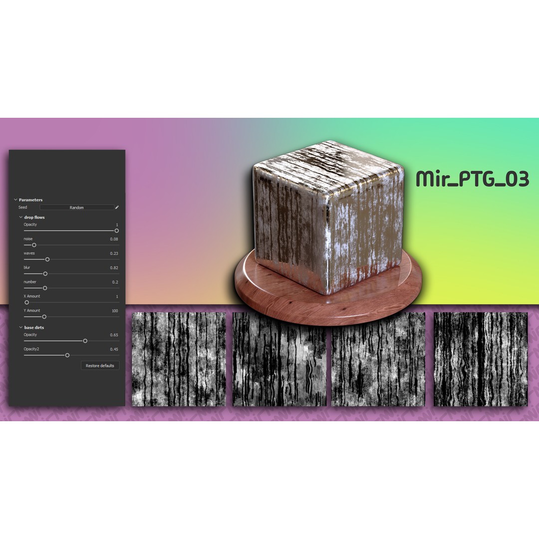 15 Procedural Texture Generators 3D Model – 60 Textures, SBSAR & JPEG - View 6