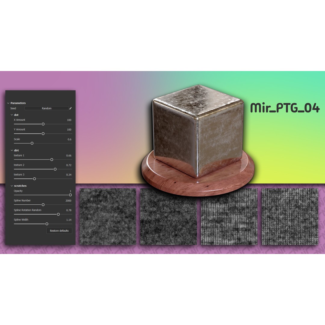 15 Procedural Texture Generators 3D Model – 60 Textures, SBSAR & JPEG - View 7