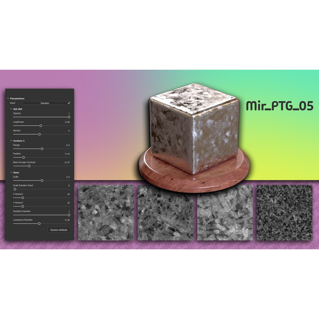 15 Procedural Texture Generators 3D Model – 60 Textures, SBSAR & JPEG - View 8
