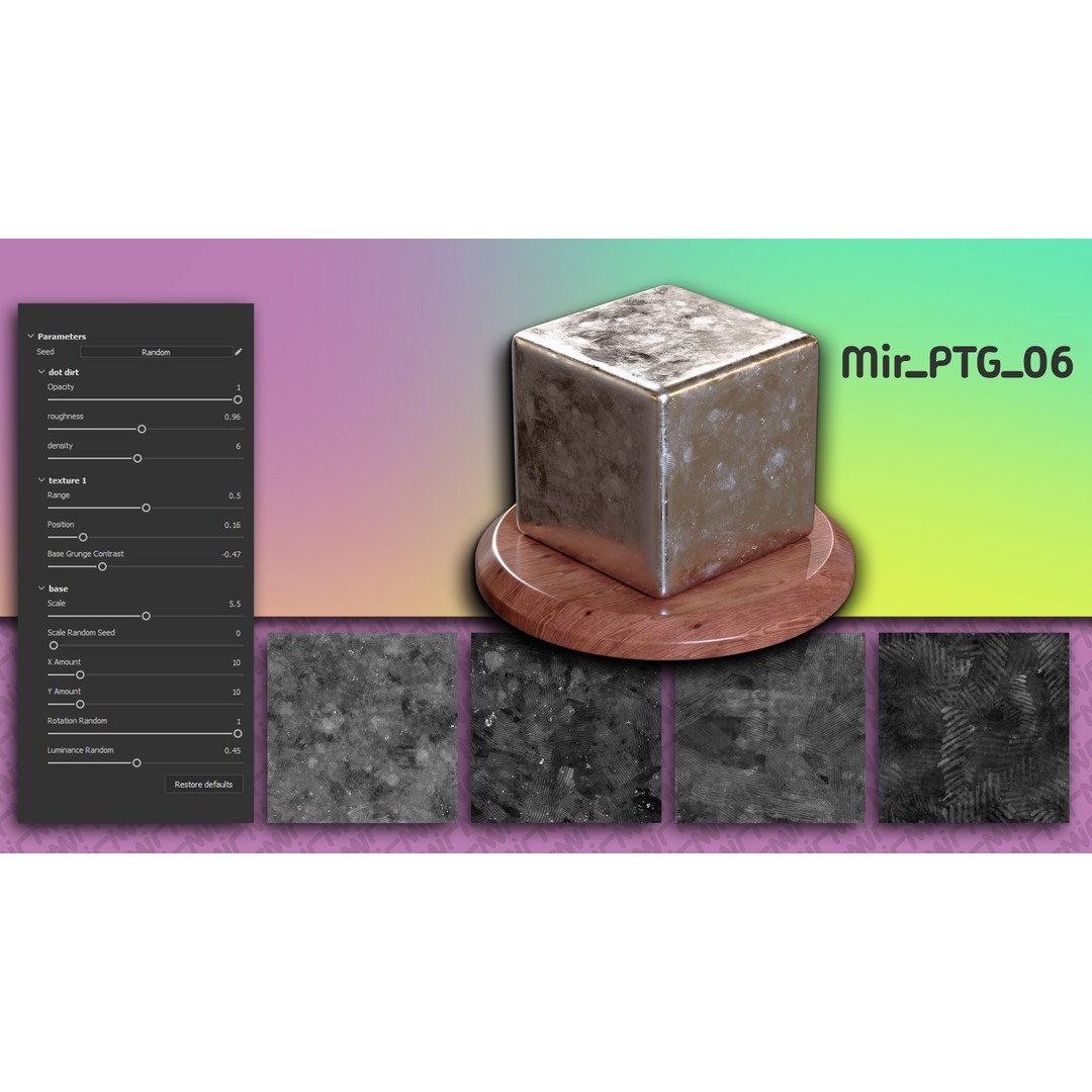 15 Procedural Texture Generators 3D Model – 60 Textures, SBSAR & JPEG - View 9