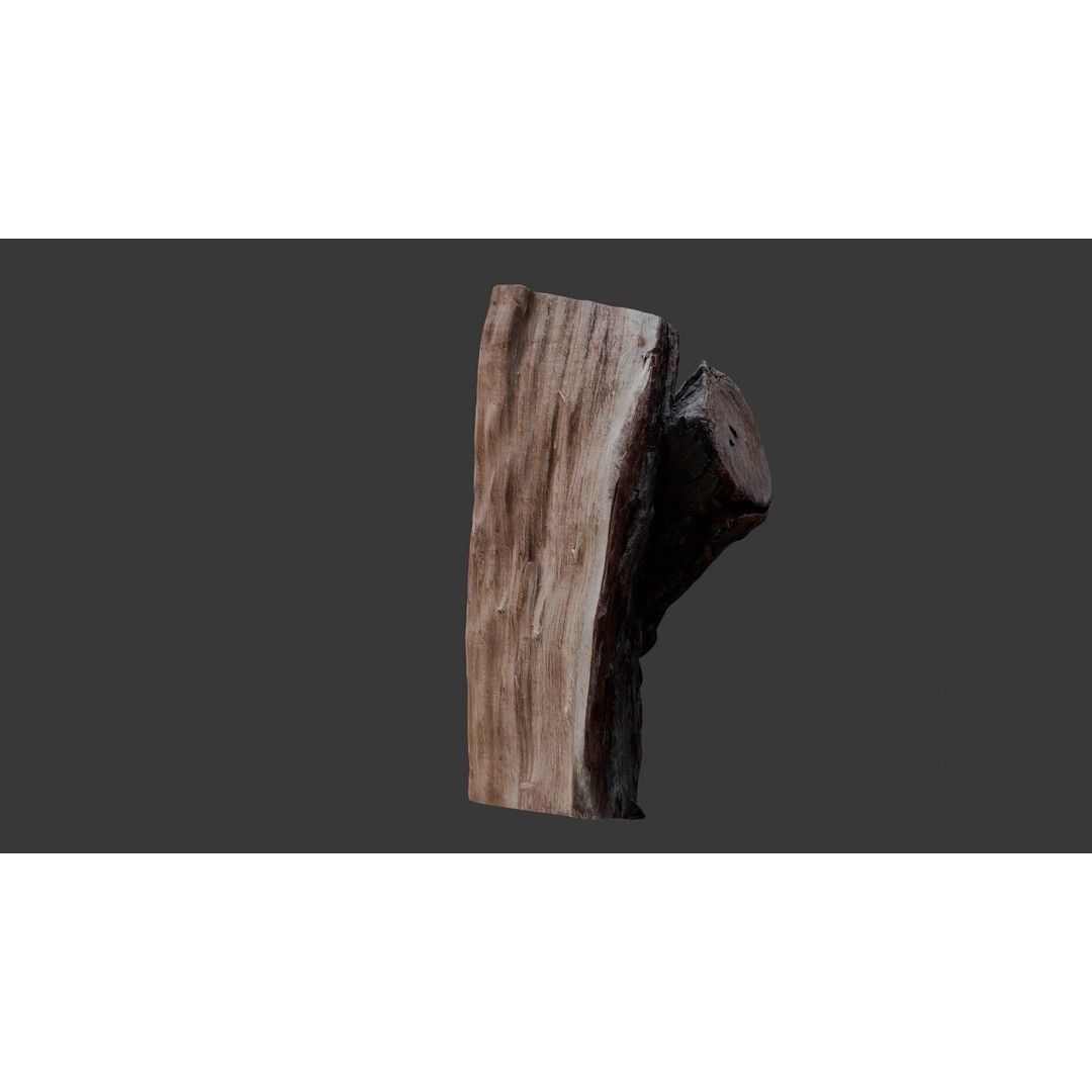 Weathered Tree Stump 3D Model – Low Poly PBR Asset for Games and Visuals