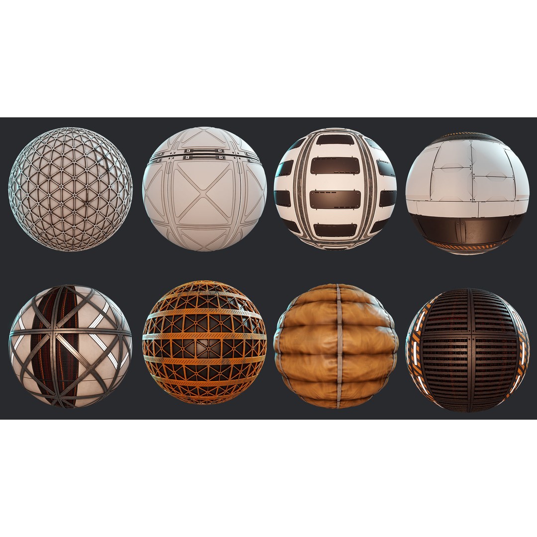 Sci-Fi PBR Texture Pack – 16 Game-Ready Materials, TGA - View 3