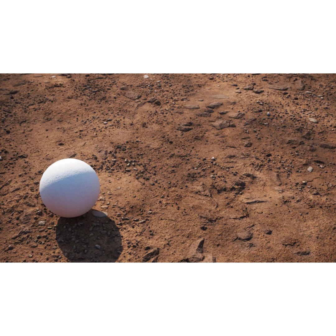 Orange Clay Dirt Texture 3D Model – Seamless PBR Ground Material - View 2