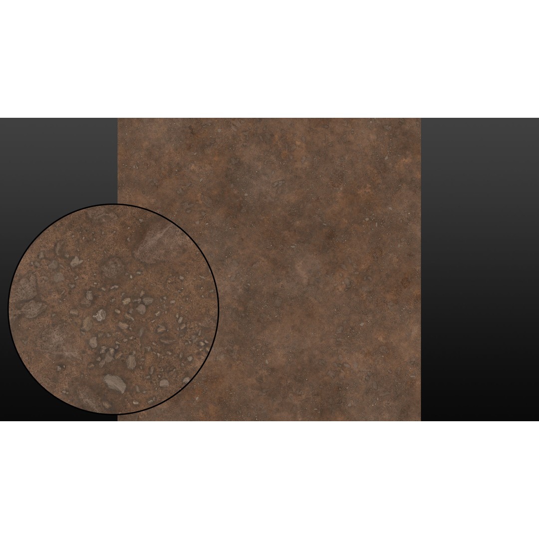 Orange Clay Dirt Texture 3D Model – Seamless PBR Ground Material - View 7
