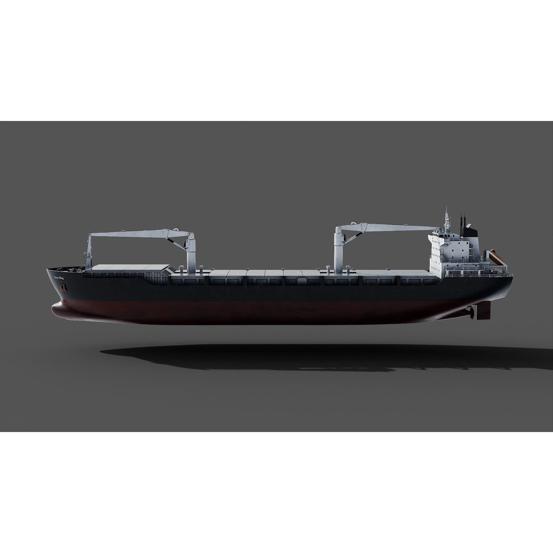Cargo Ship - Low-Poly Game-Ready 3D Model - View 9