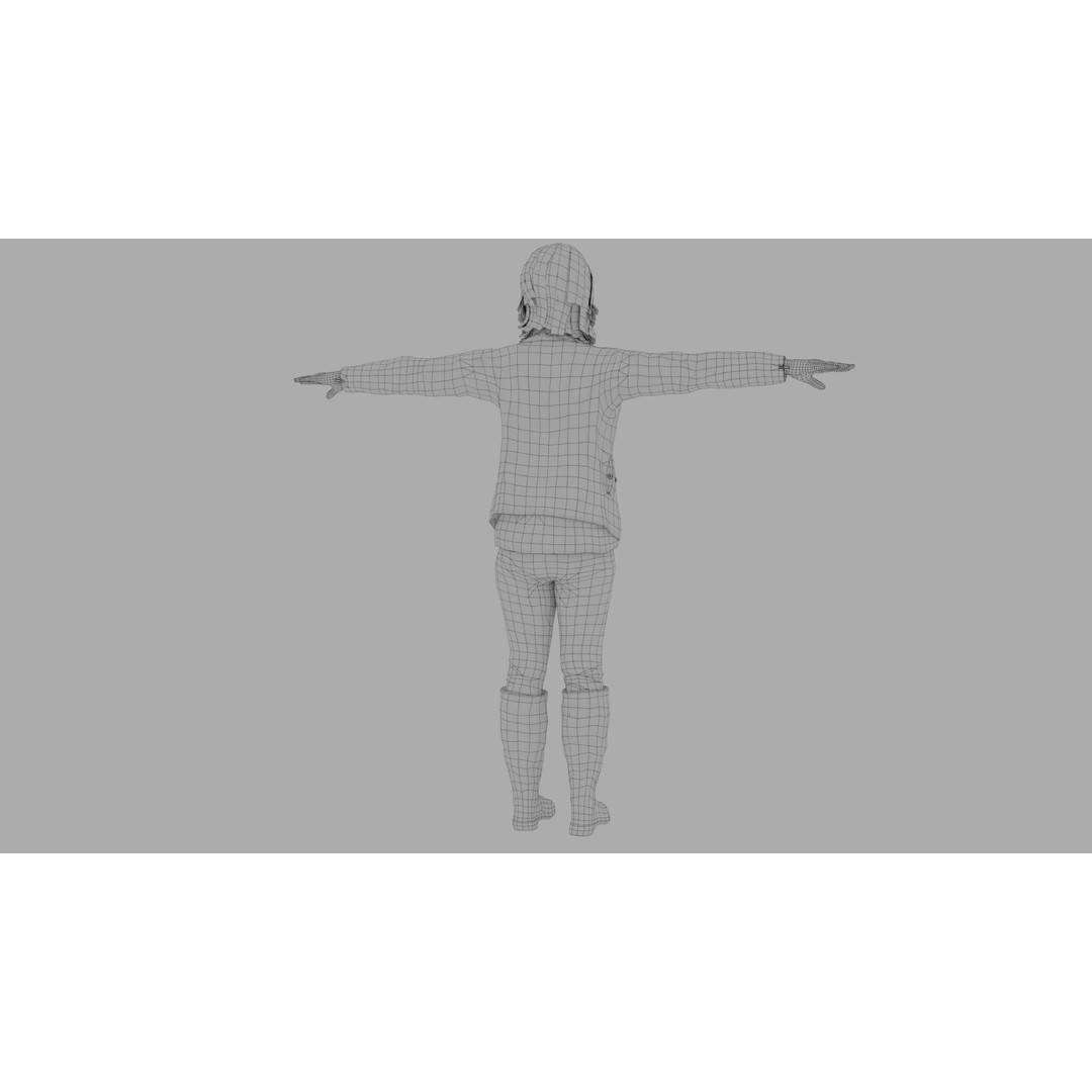 Rigged Female Character 3D Model – High Poly PBR Asset, FBX, Blender - View 18