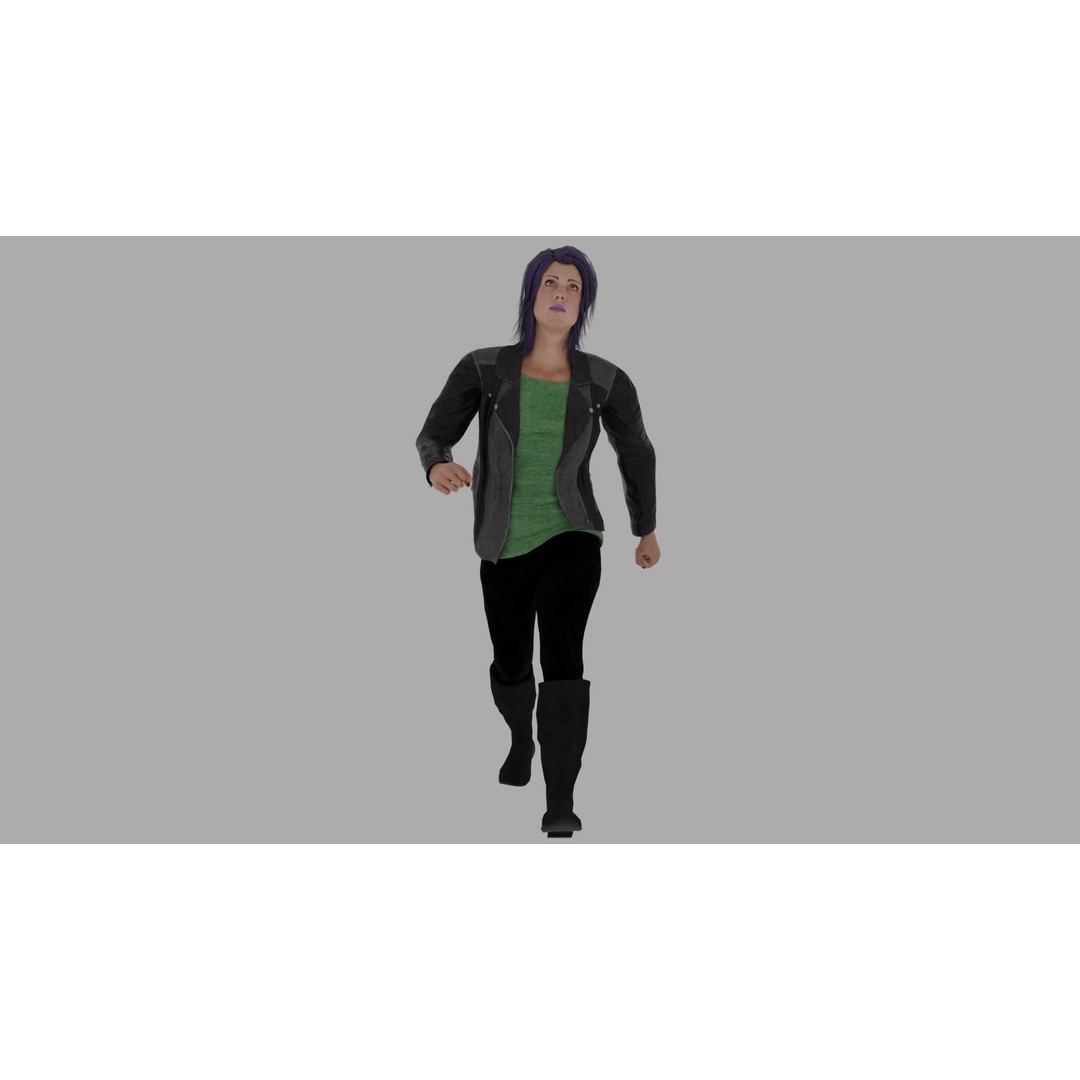 Rigged Female Character 3D Model – High Poly PBR Asset, FBX, Blender - View 7