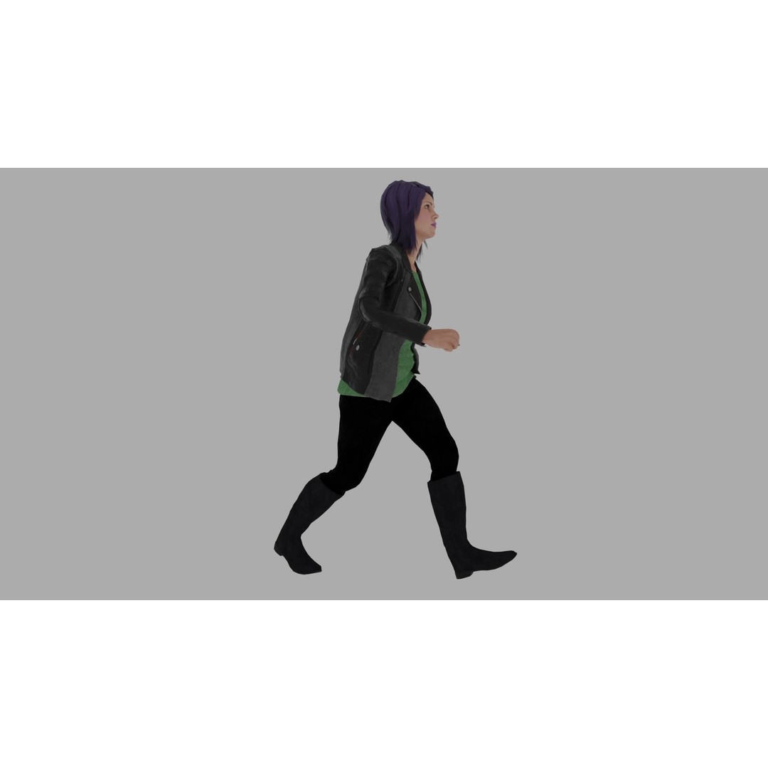 Rigged Female Character 3D Model – High Poly PBR Asset, FBX, Blender - View 8