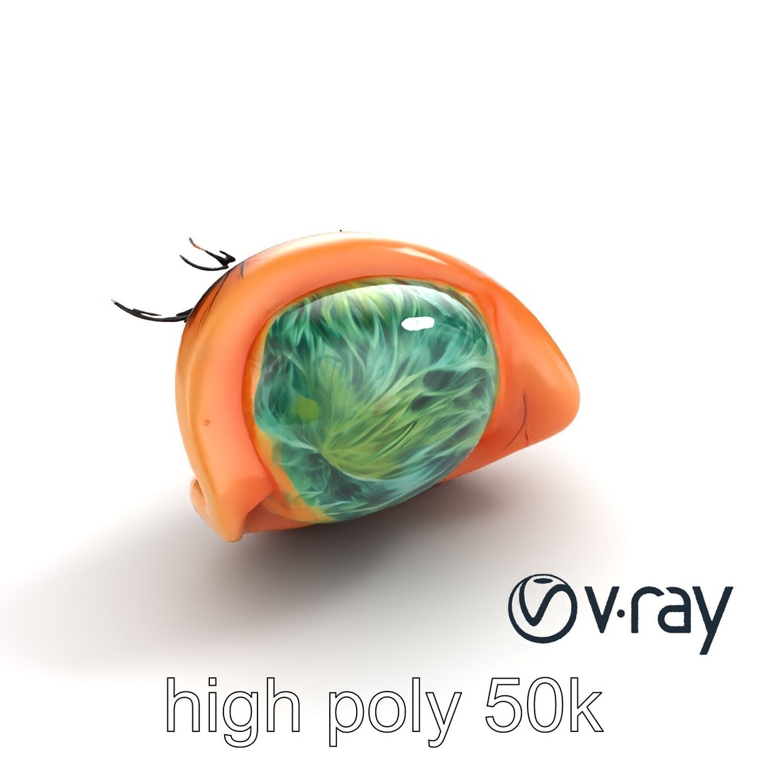 Realistic Human Eye 3D Model – Low Poly PBR Asset for Games and Rendering - View 12