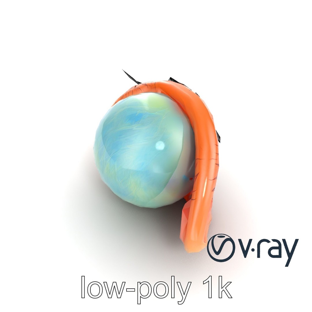 Realistic Human Eye 3D Model – Low Poly PBR Asset for Games and Rendering - View 14