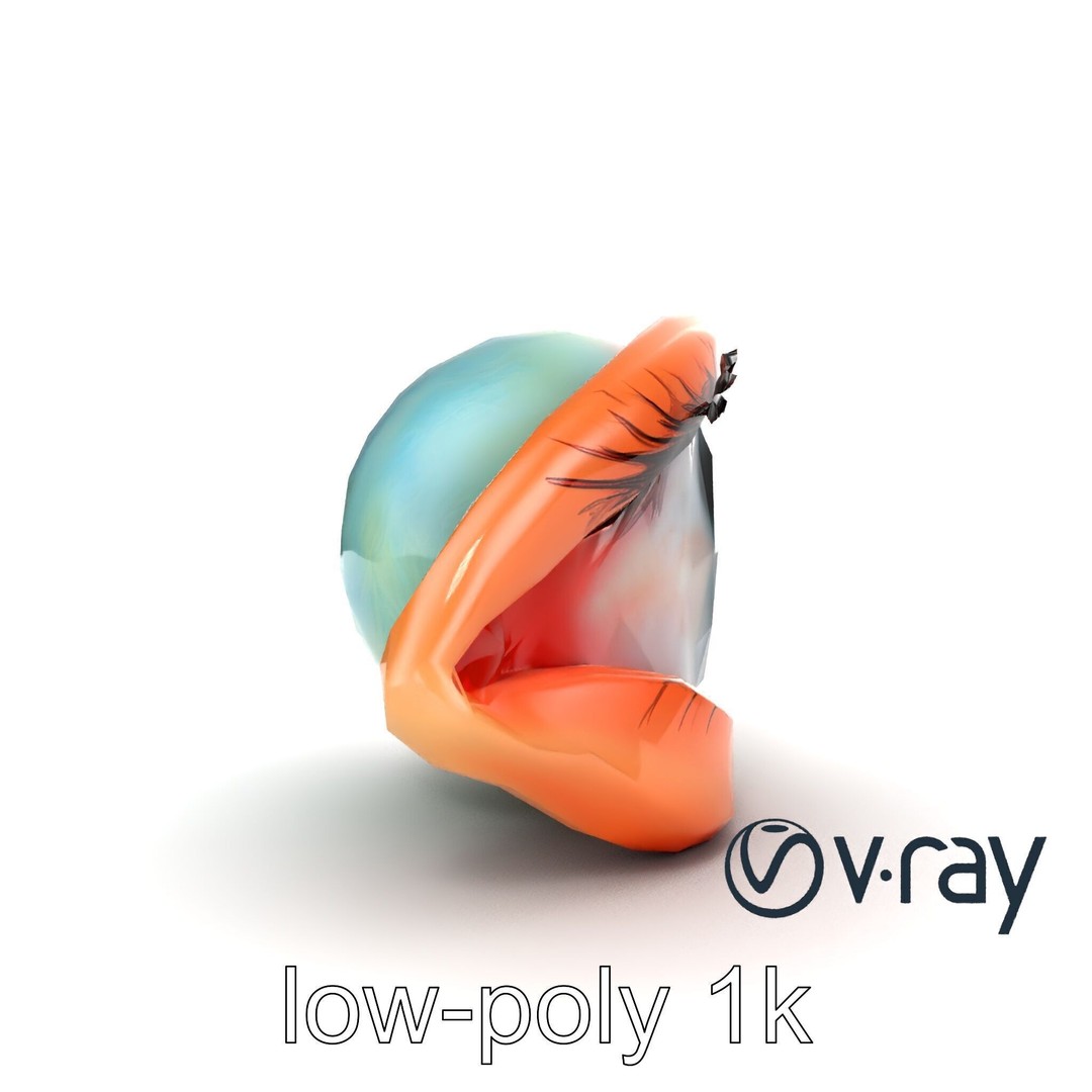 Realistic Human Eye 3D Model – Low Poly PBR Asset for Games and Rendering - View 15