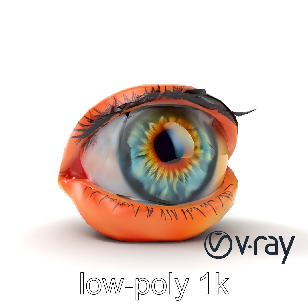 Realistic Human Eye 3D Model – Low Poly PBR Asset for Games and Rendering - View 21