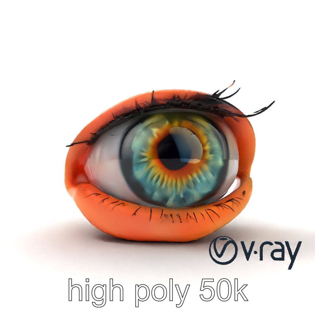 Realistic Human Eye 3D Model – Low Poly PBR Asset for Games and Rendering - View 26