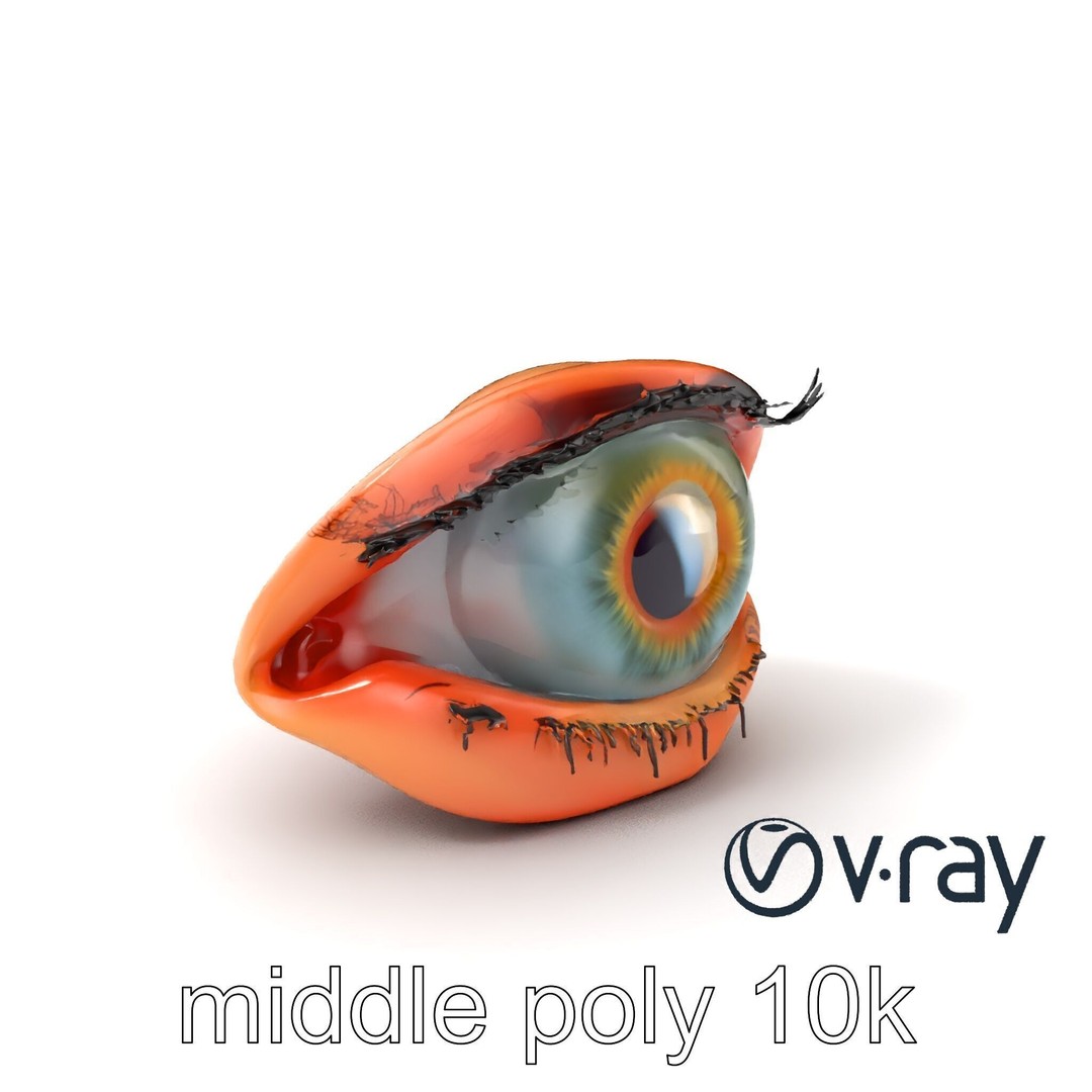 Realistic Human Eye 3D Model – Low Poly PBR Asset for Games and Rendering - View 4